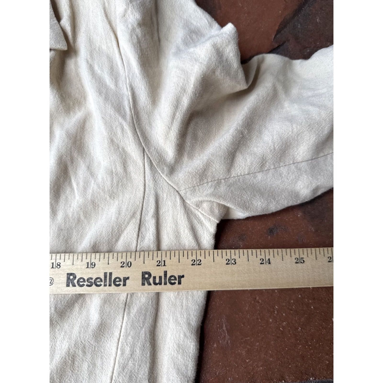 Free People Free People Olivia Blazer Womens Large Beige Linen Blend Blazer Jacket Size M / US 6-8 / IT 42-44 - 5 Thumbnail
