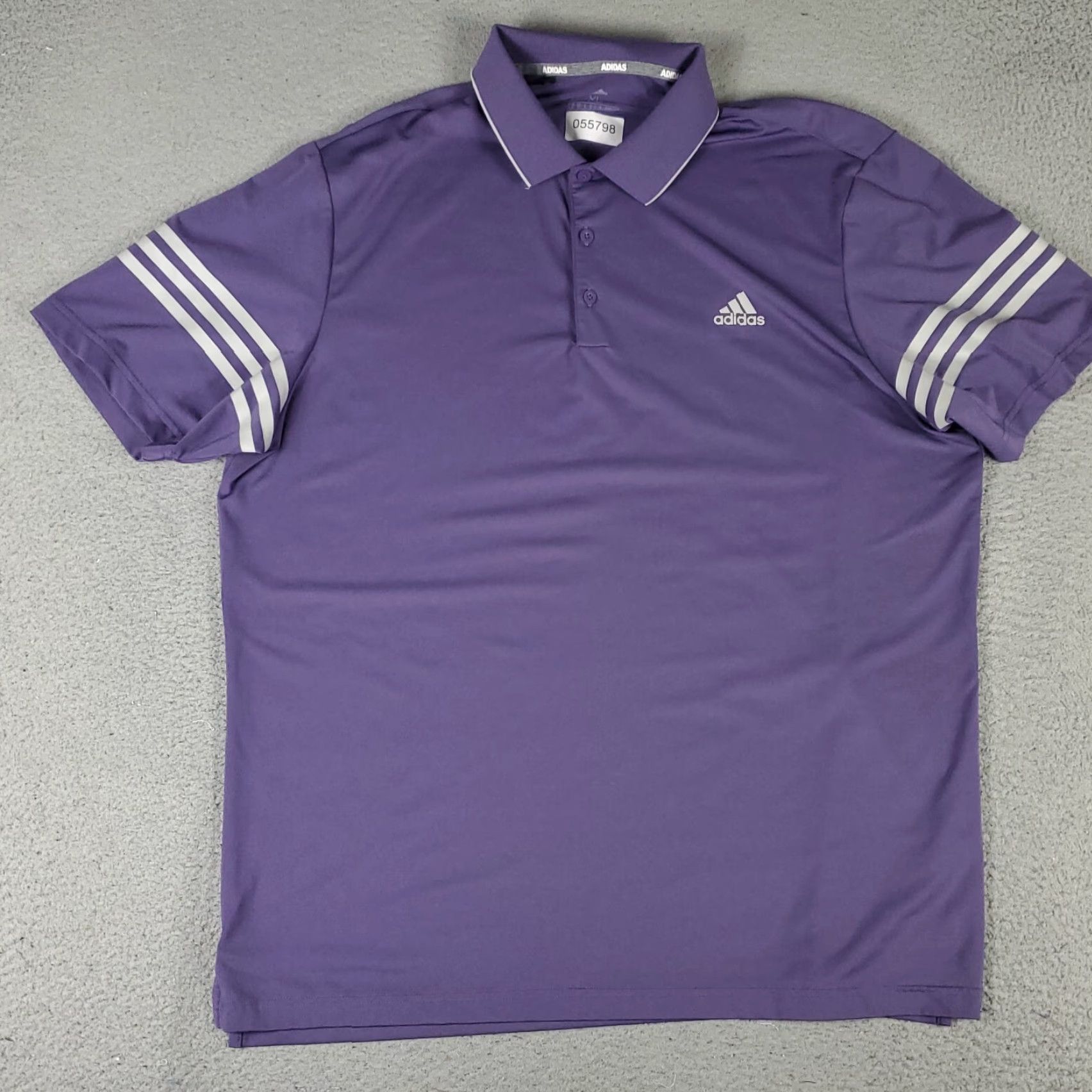 Adidas Adidas Polo Shirt Mens Size XL Purple Casual Golf Short Sleeve Size US XL / EU 56 / 4 - 2 Thumbnail