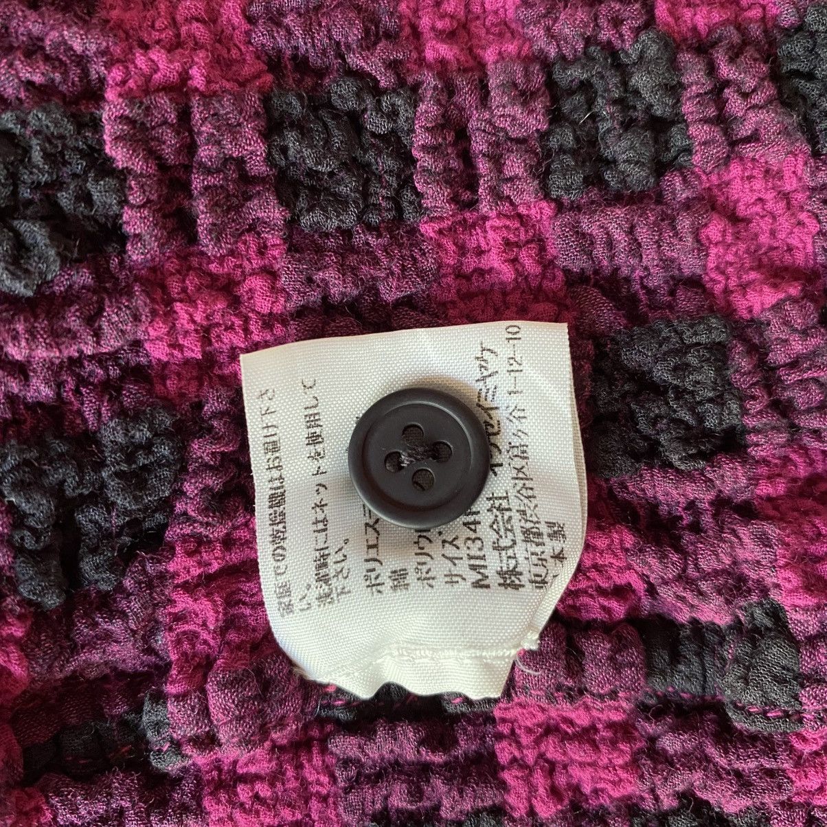 Issey Miyake Me ISSEY IYAKE Pink & Black Check Ruffle Shirt Size M / US 6-8 / IT 42-44 - 14 Thumbnail