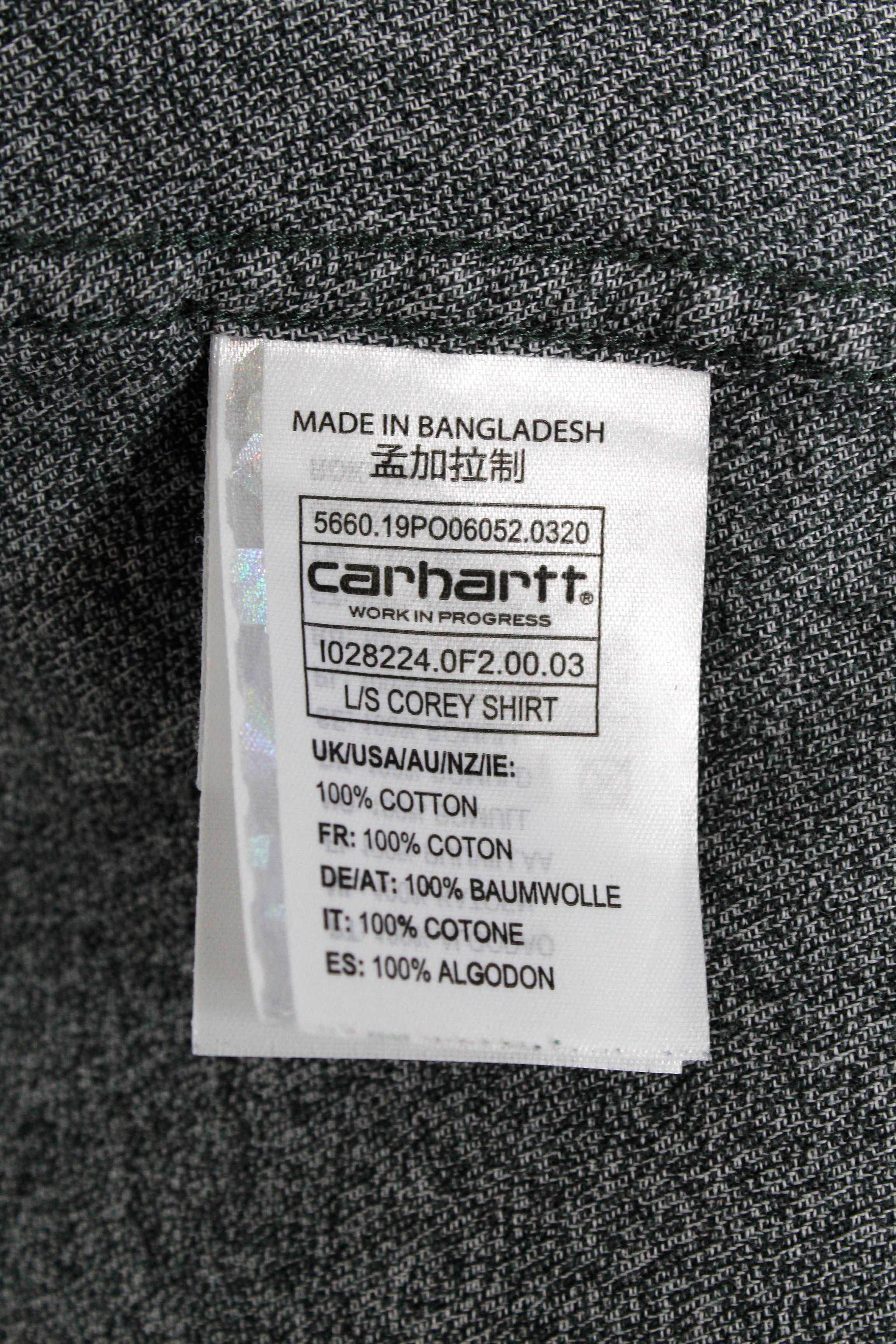 Carhartt × Carhartt Wip × Flannel Carhartt Wip Corey Green Gray Flannel Oxford Shirt Size US S / EU 44-46 / 1 - 5 Thumbnail
