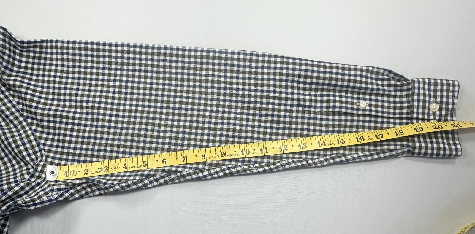 Joseph Abboud Joseph Abboud Cotton Plaid Green/Blue Non-Iron Button Down M Size US M / EU 48-50 / 2 - 6 Thumbnail
