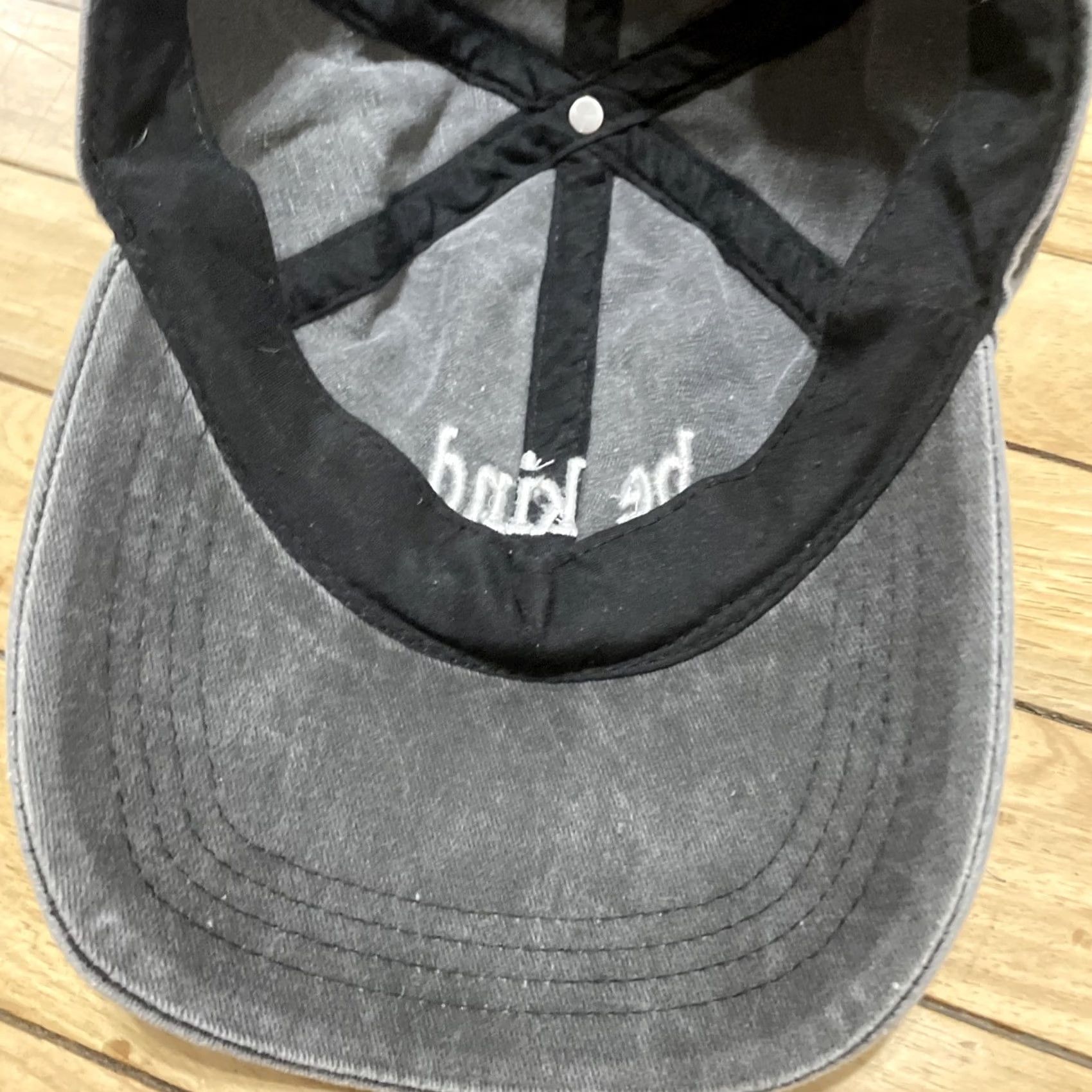 Vintage be kind. Adjustable Clasp Hat Gray Light Twill Baseball Cap Streetwear Gym Yoga Hat Women's Baseball Cap Twill Gray Adjustable Clasp Be kind. Size ONE SIZE - 7 Thumbnail