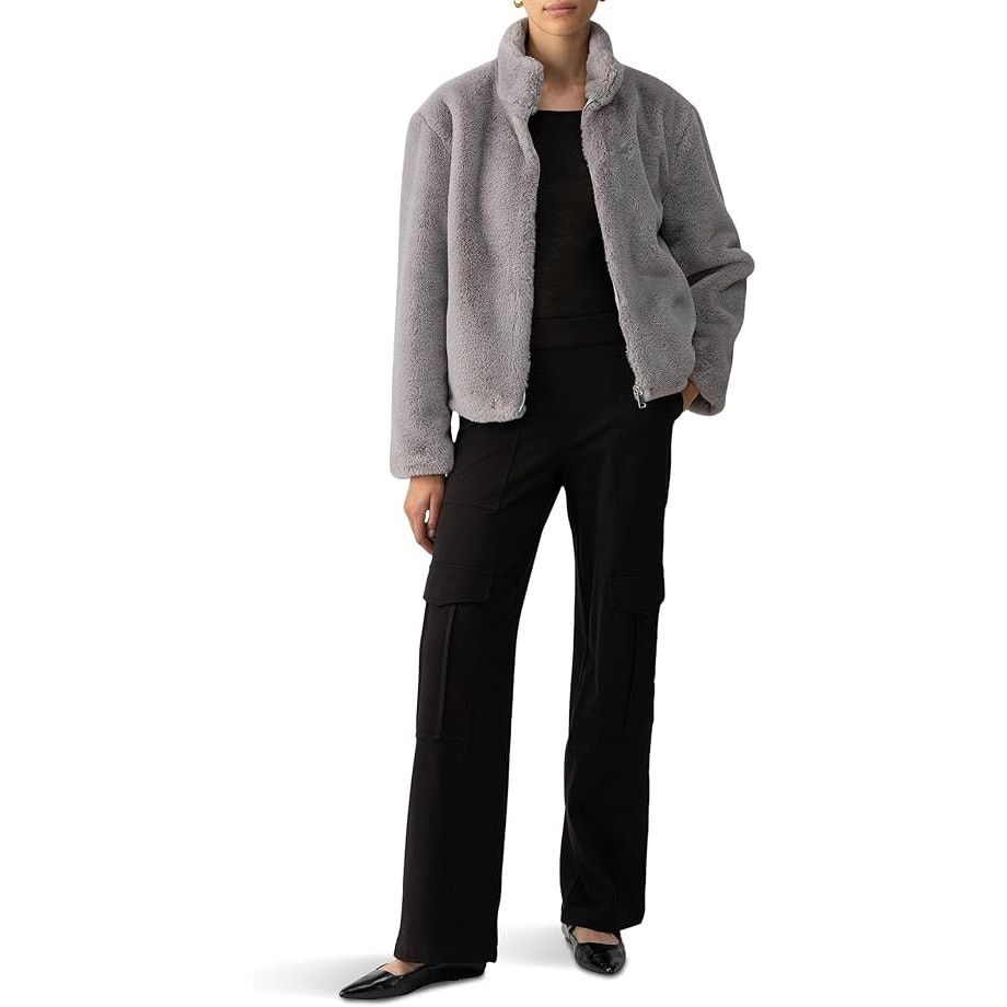 Sanctuary Sanctuary Women Grey Lux Faux Fur Short Coat Jacket Size XXL Size XXL / US 16-18 / IT 52-54 - 3 Thumbnail