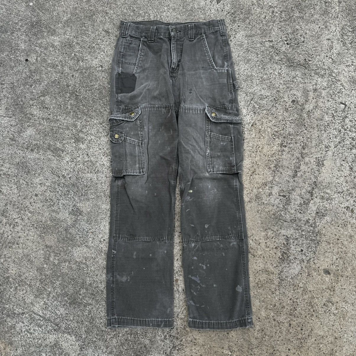 Carhartt double knee cargo thrashed faded 90s y2k
