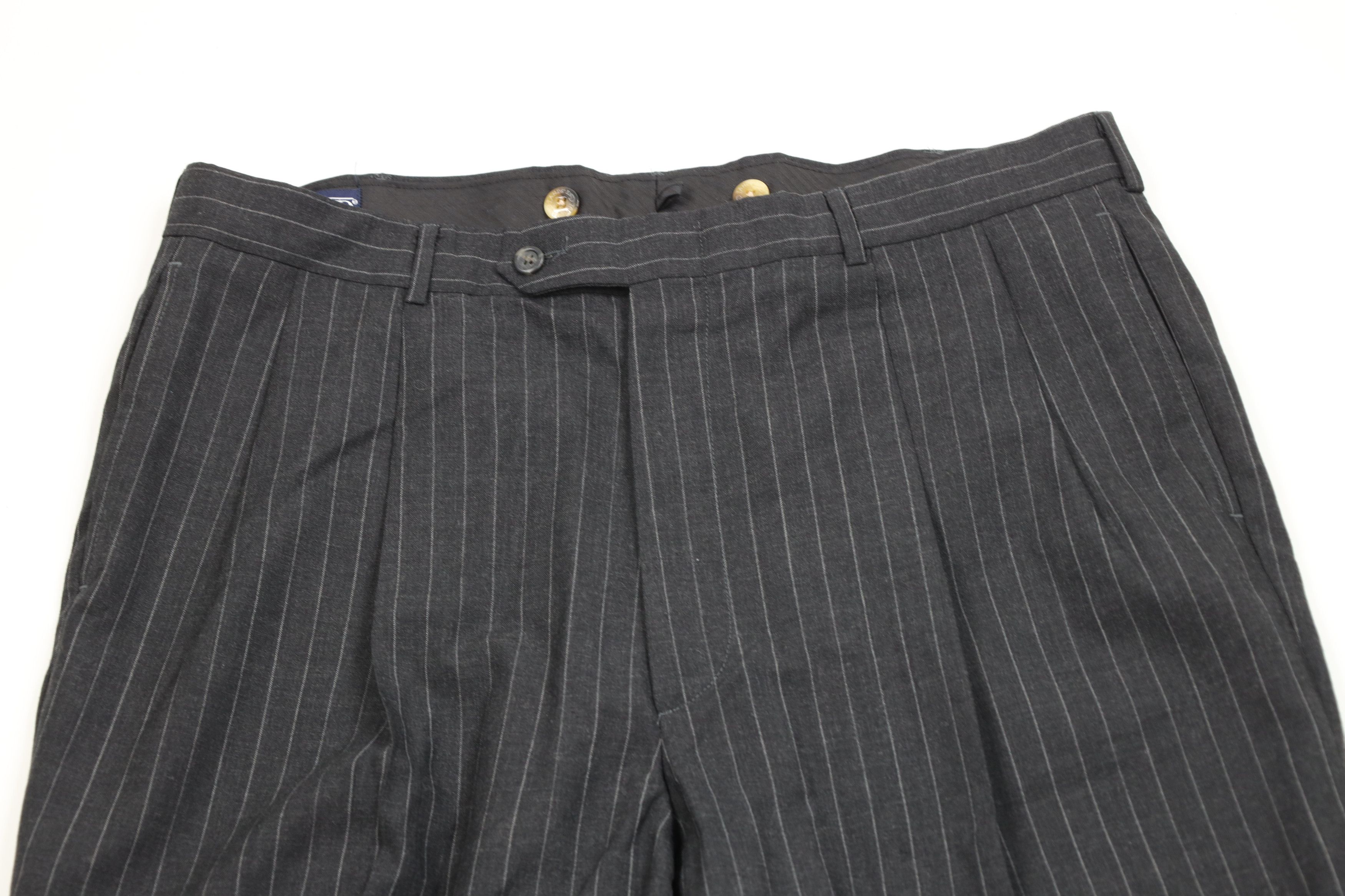 Lands' End Vintage 90s Lands End Wide Leg Chino Pants Gray USA Size US 36 / EU 52 - 2 Thumbnail
