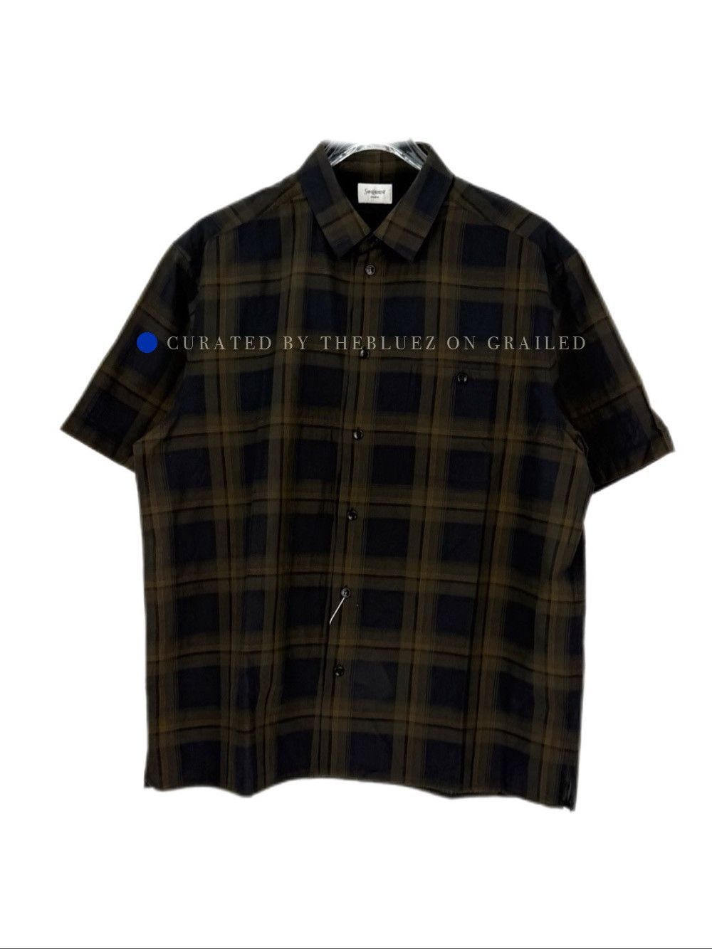 Saint Laurent Paris Multi Plaid Cotton Button-Up Shirt Size US M / EU 48-50 / 2 - 1 Thumbnail