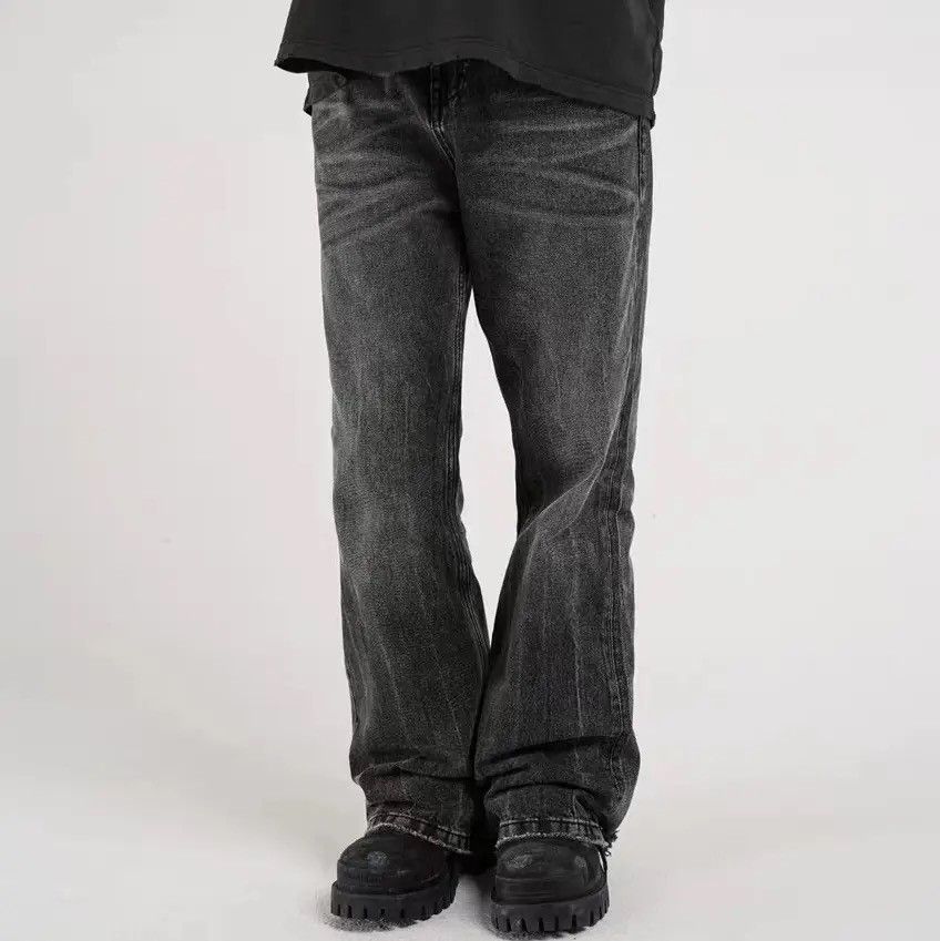 Japanese Brand Wide leg Harajuku Baggy Flared Trousers Oversize Style Y2K Size US 32 / EU 48 - 2 Thumbnail