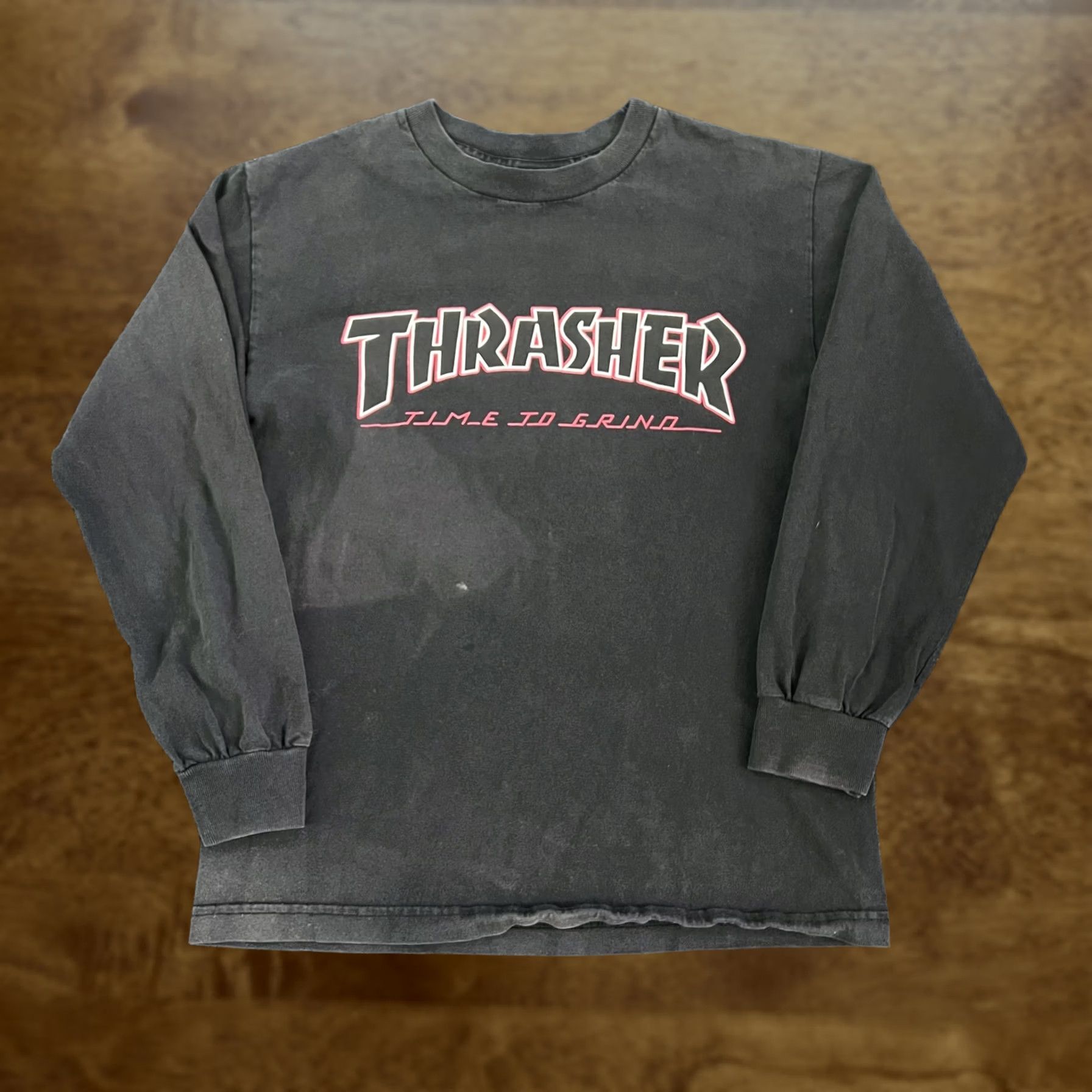 Thrasher Thrasher Shirt Mens Large Black Time To Grind Graphic Long Sleeve Tee T-Shirt Size US L / EU 52-54 / 3 - 1 Thumbnail