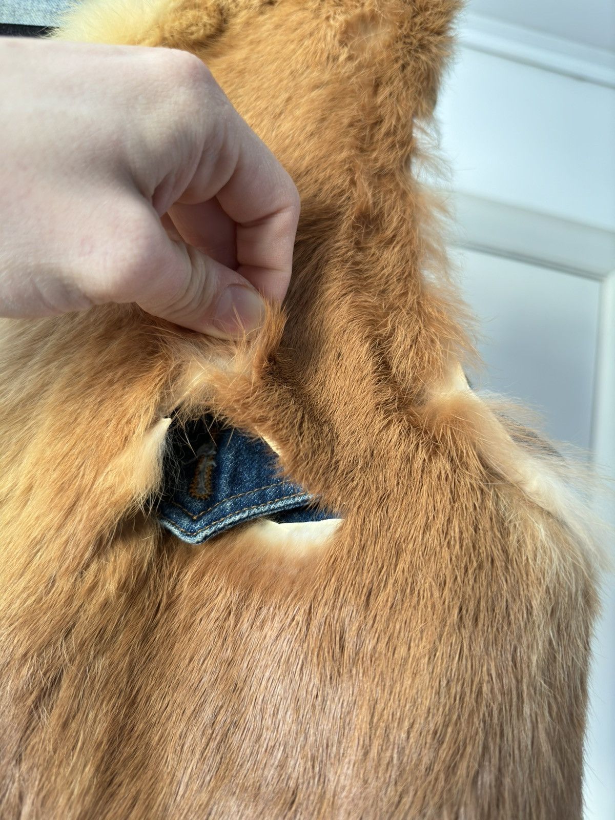 Vintage Vintage Denim Vest Fox Fur Real 100% Fur Jacket Size M / US 6-8 / IT 42-44 - 10 Thumbnail