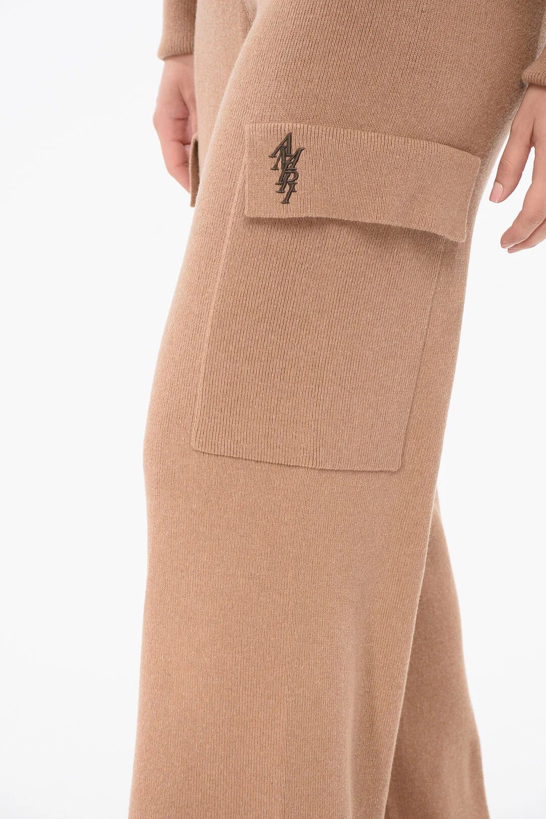 Amiri og1mm0426 Cashmere-Blend Cargo Pant in Beige Size 27" / US 4 / IT 40 - 3 Thumbnail