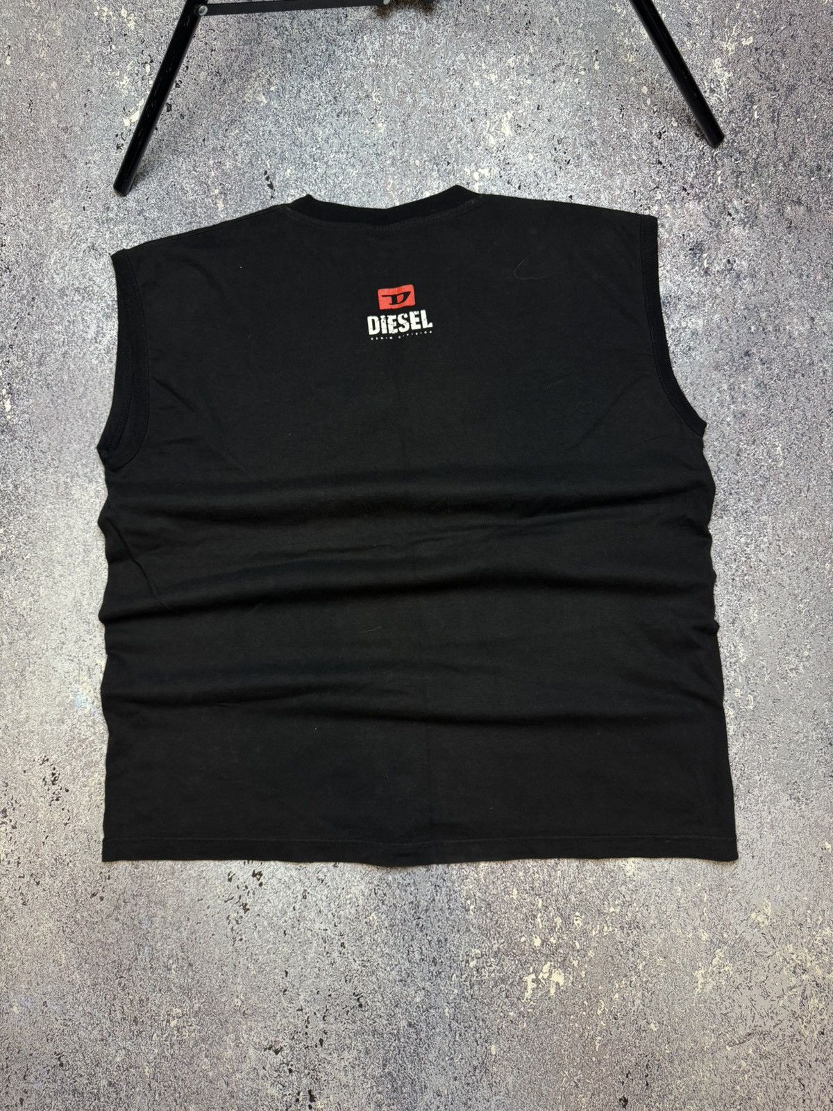 Diesel × Vintage 💥Y2K VINTAGE DIESEL BIG LOGO TANK TOP TEE ARCHIVE Size US XXL / EU 58 / 5 - 7 Thumbnail