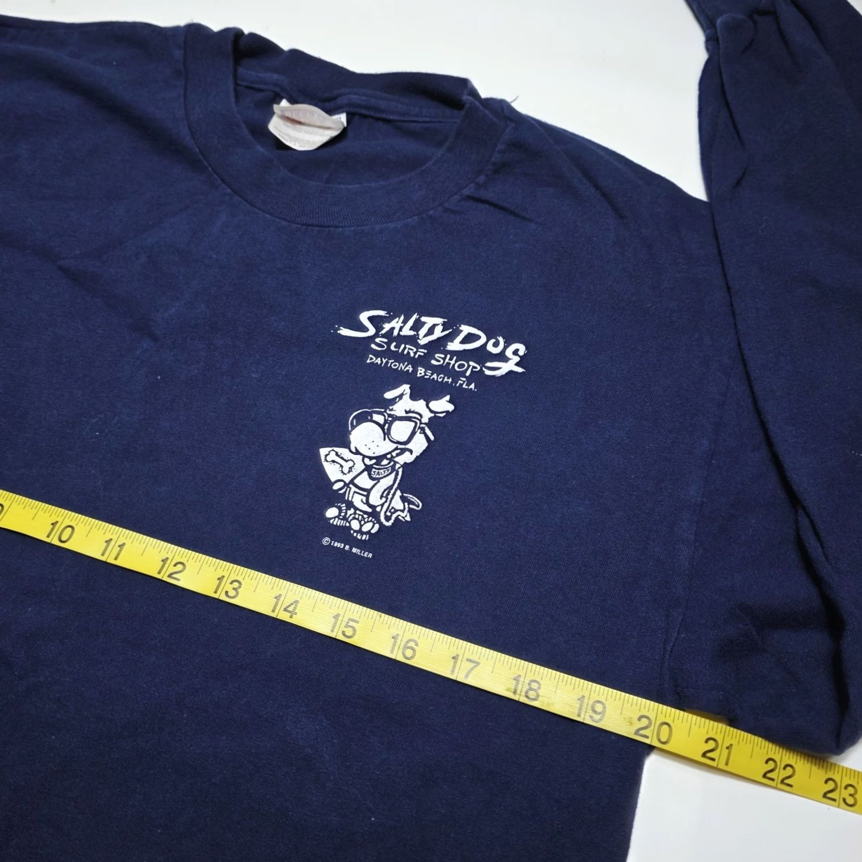 Vintage VINTAGE Salty Dog Surf Shop T-Shirt Longsleeve Florida 90's Daytona Beach Large Blue Mens Size US L / EU 52-54 / 3 - 4 Thumbnail