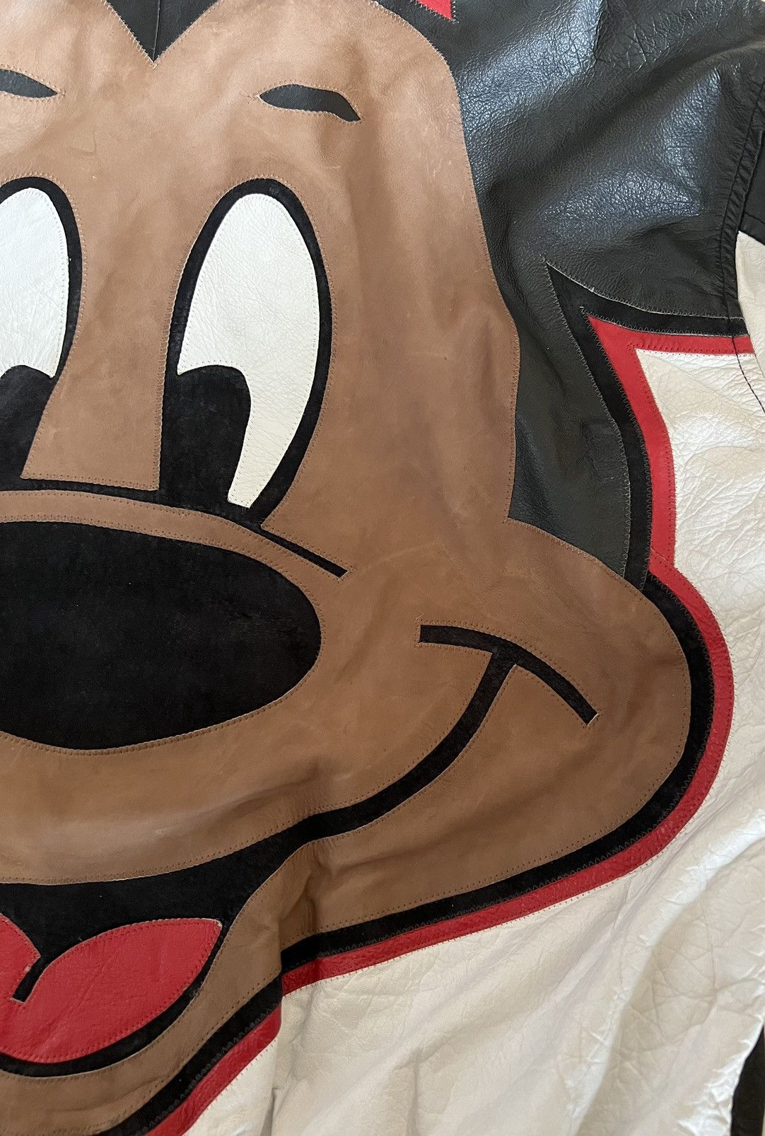 Disney × Mickey Mouse Vintage Mickey Mouse Disney Leather Jacket 90s Size US L / EU 52-54 / 3 - 7 Thumbnail
