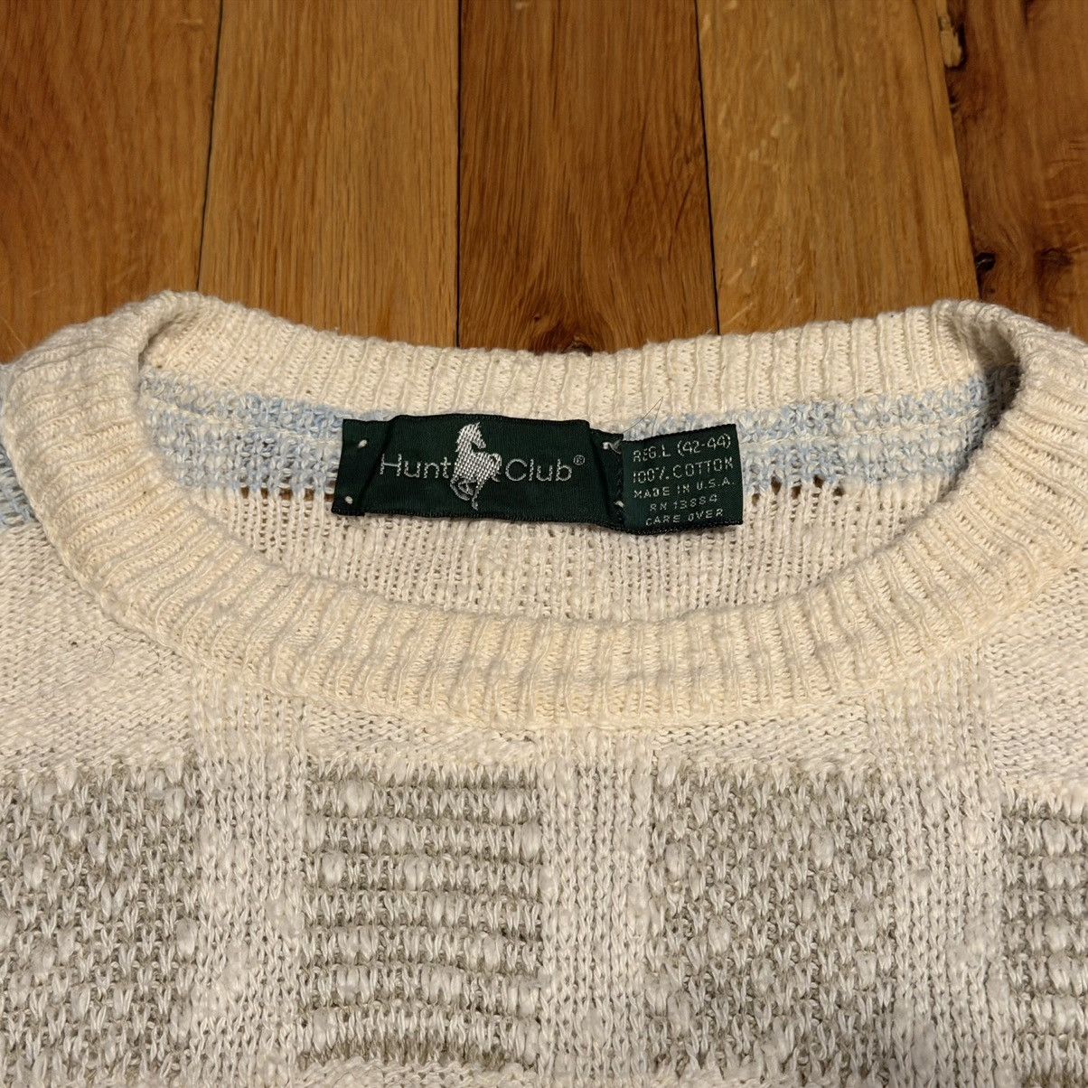 Hunt Club Vintage 90s 3d Knit Sweater Size US L / EU 52-54 / 3 - 3 Thumbnail
