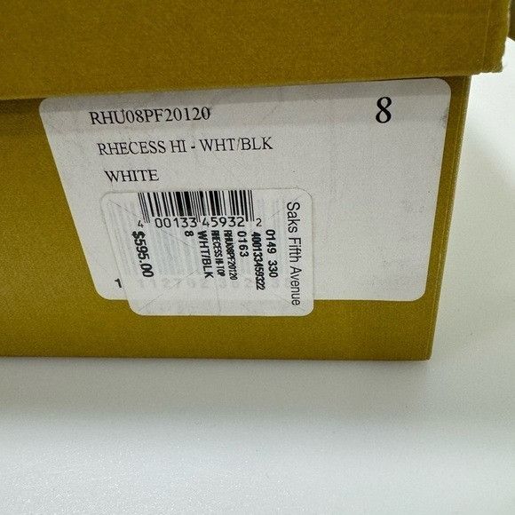 Rhude Rhude Rhecess High Top Sneakers White Black Men’s Size 8 Size US 8 / EU 41 - 8 Thumbnail