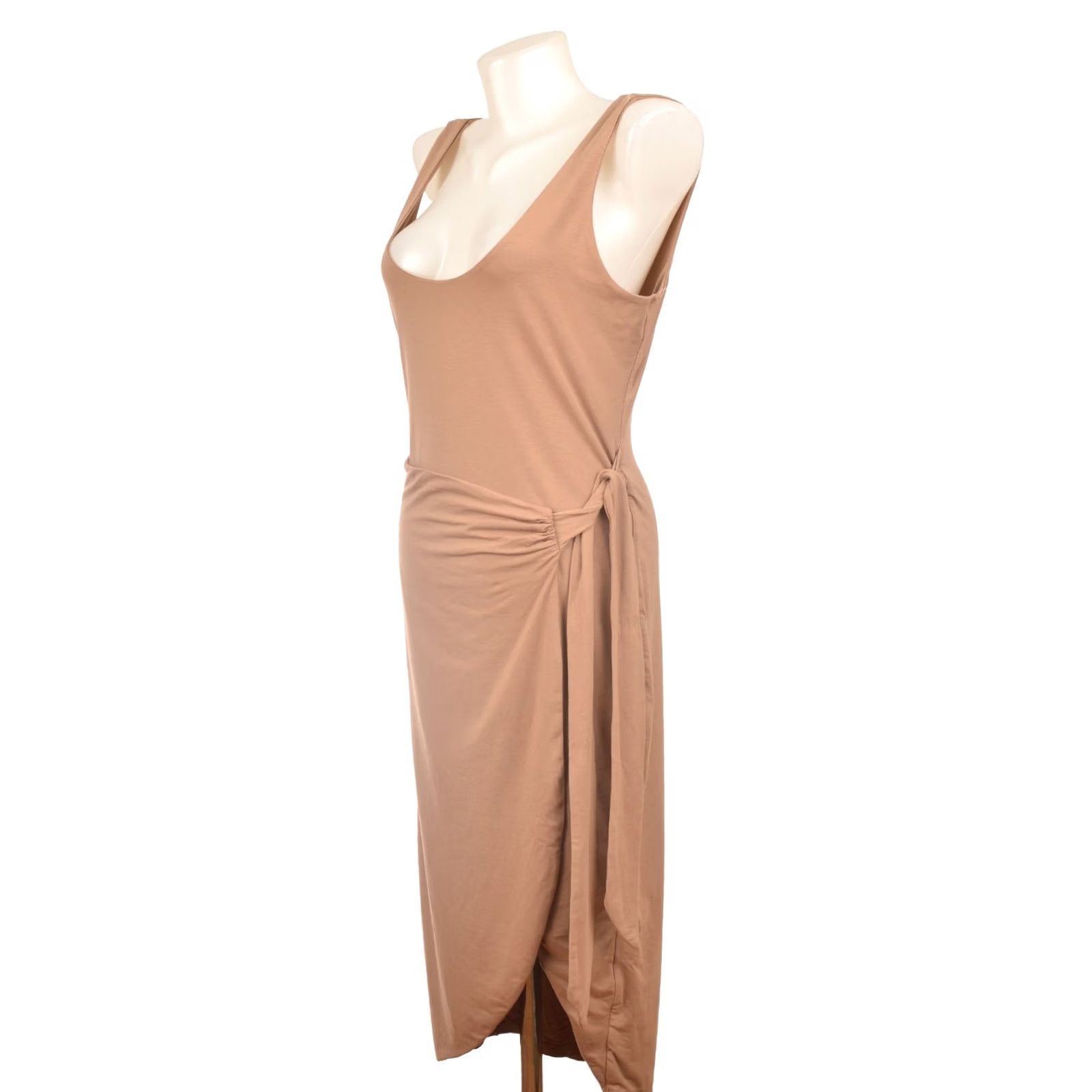 Vintage Lovers + Friends Kahlo Midi Sleeveless Dress Tan M Women Solid Sleeveless Midi Dress Brown Size M Womens Size M / US 6-8 / IT 42-44 - 3 Thumbnail