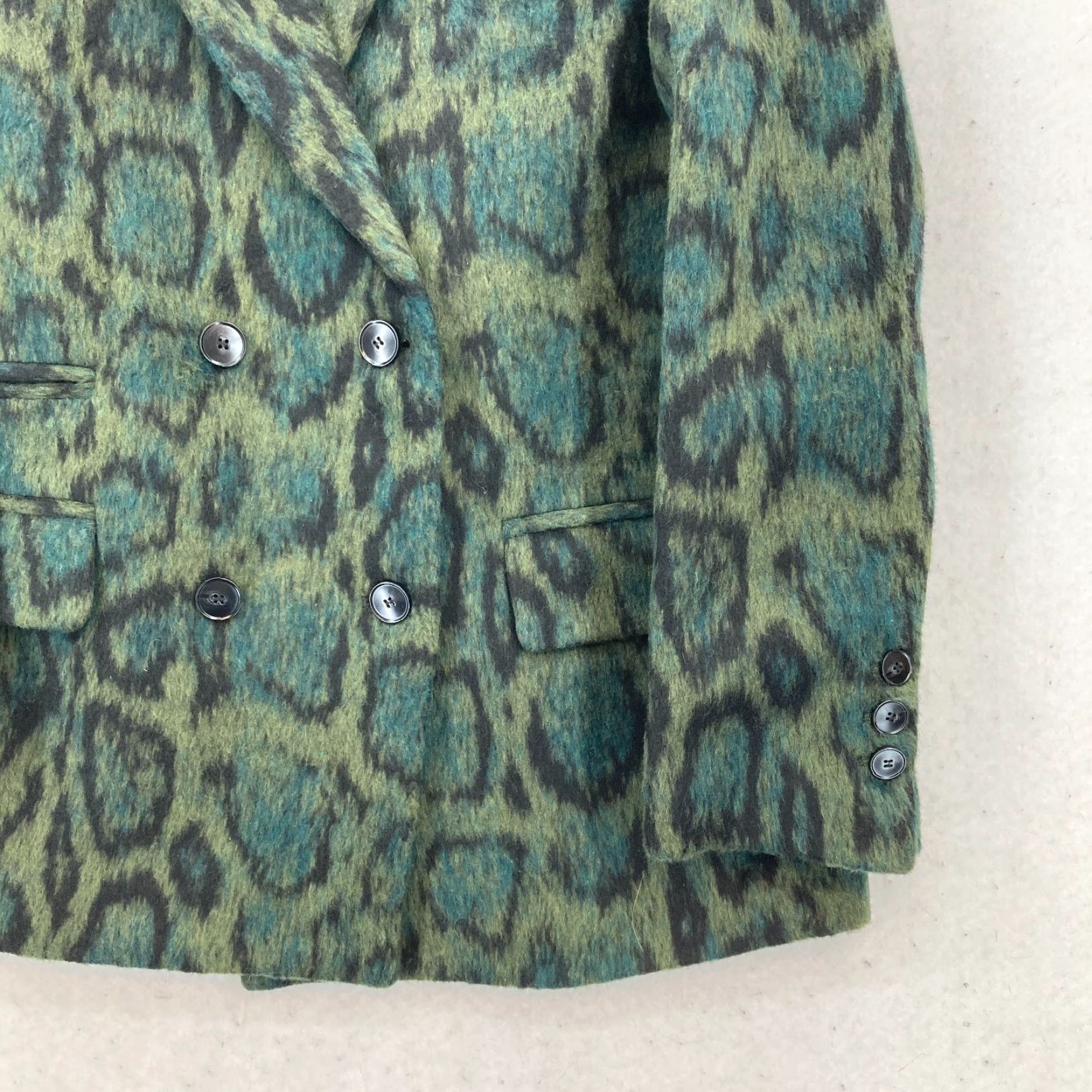 Doublet ALEX VINASH Leopard Blazer Jacket Women's S Green Double Breasted Blazer Size S / US 4 / IT 40 - 3 Thumbnail