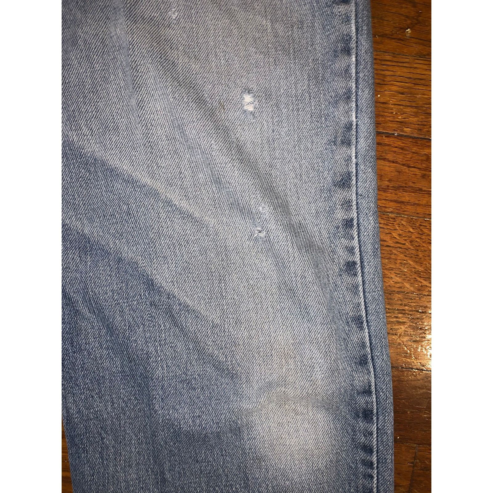 Levi's Levis 505 Jeans 32x29 Relaxed Fit Light Wash Denim Size US 32 / EU 48 - 6 Thumbnail