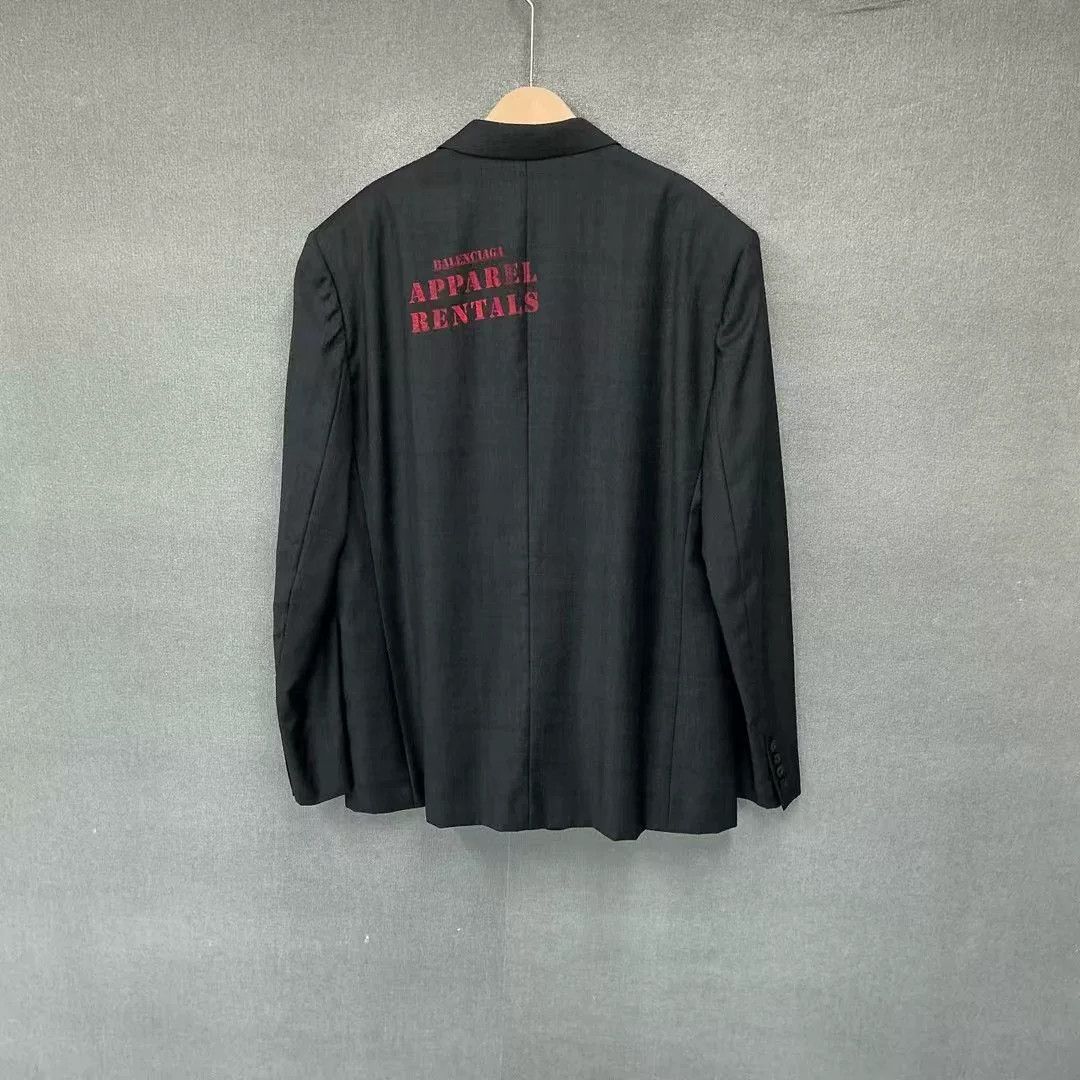 Balenciaga balenciaga printed blazer with back design Size US L / EU 52-54 / 3 - 1 Thumbnail