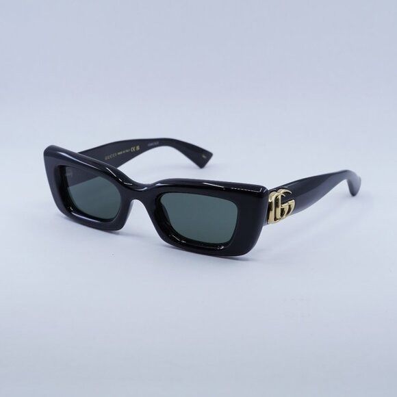 Gucci 🕶️ New Gucci GG1827S 001 Sunglasses - Shiny Black Frame Size ONE SIZE - 1 Thumbnail