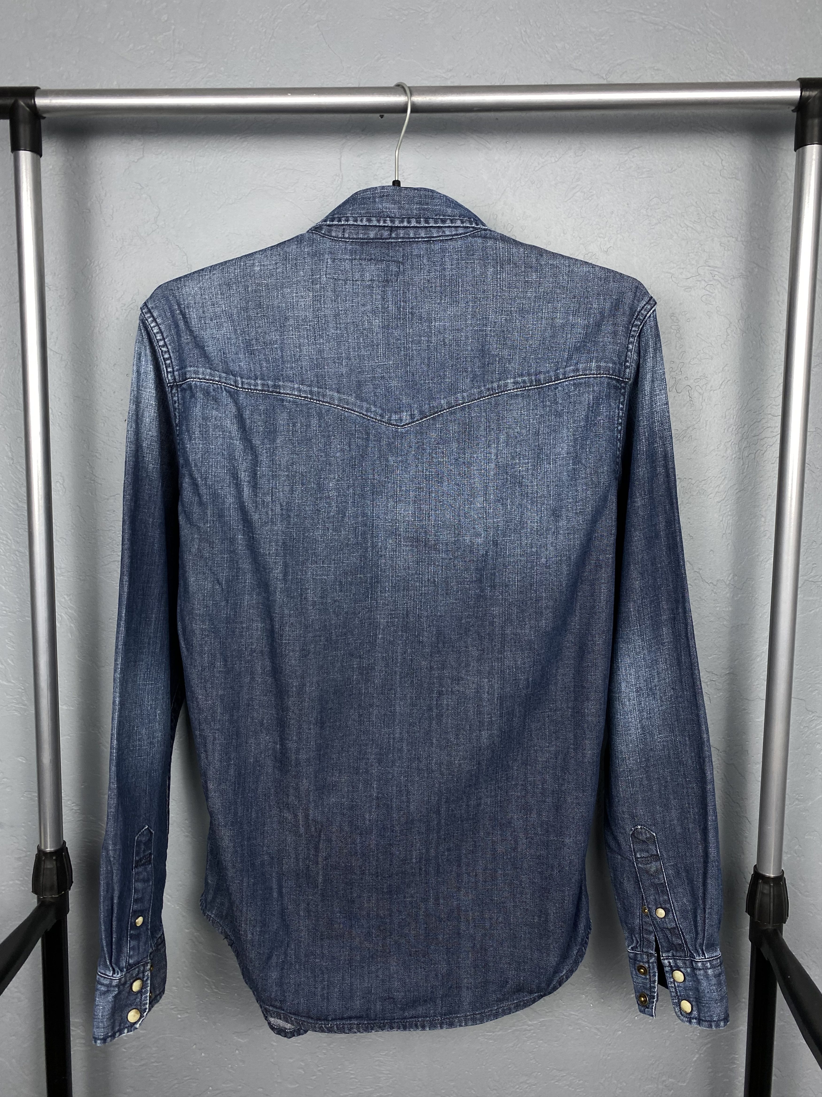 Allsaints Allsaints Miya Vintage Mens Denim Shirt Y2K Jeans Size US S / EU 44-46 / 1 - 5 Thumbnail