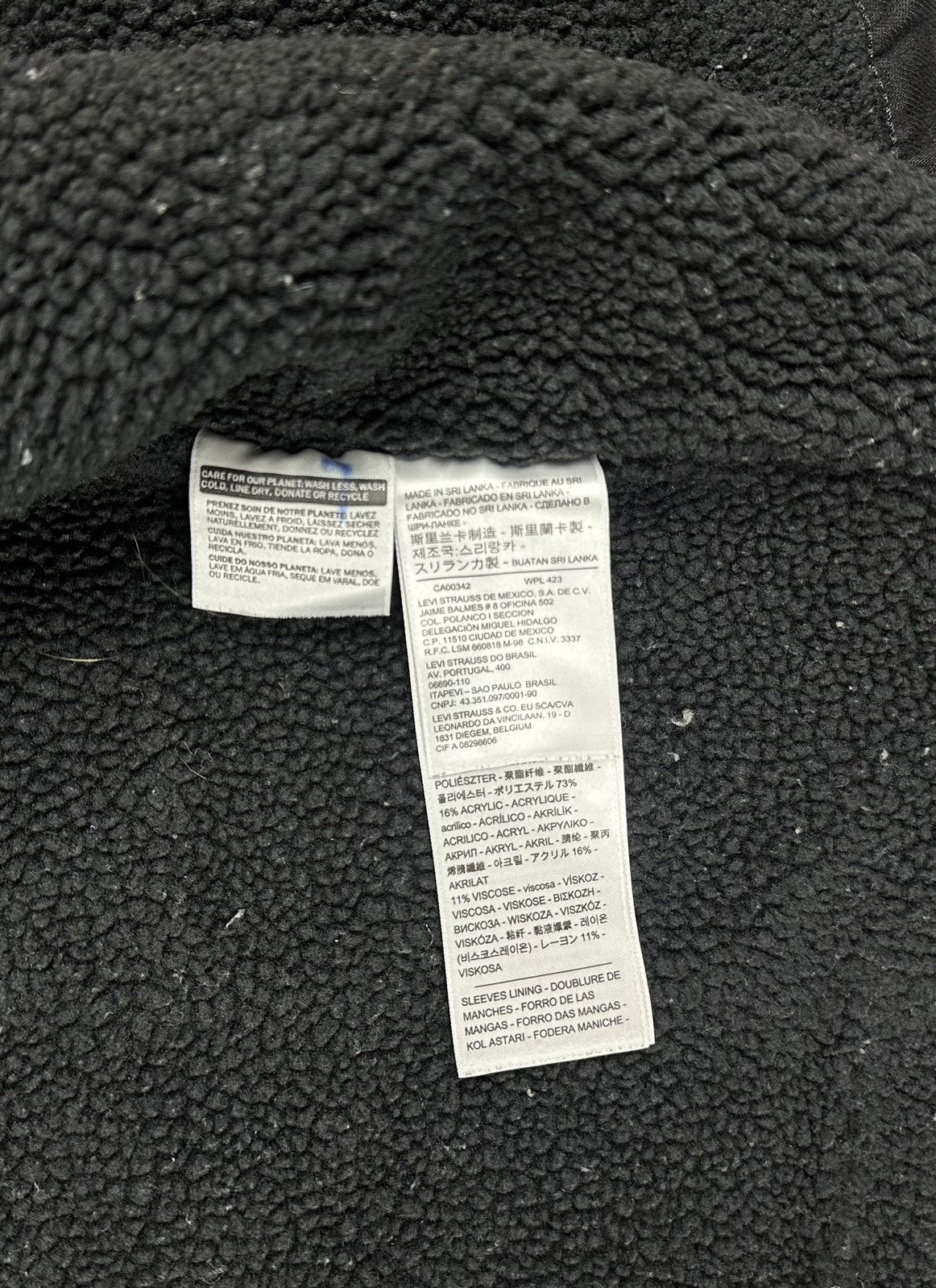 Levi's Levis Denim Sherpa Trucker Black Label Jacket Size XS / US 0-2 / IT 36-38 - 12 Thumbnail