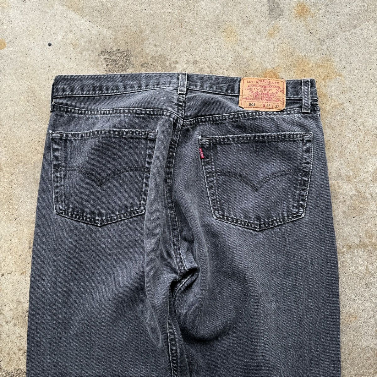 Levi's Levi's 501 Faded Black Thrashed Denim Jeans ERD Grunge Size US 36 / EU 52 - 4 Thumbnail