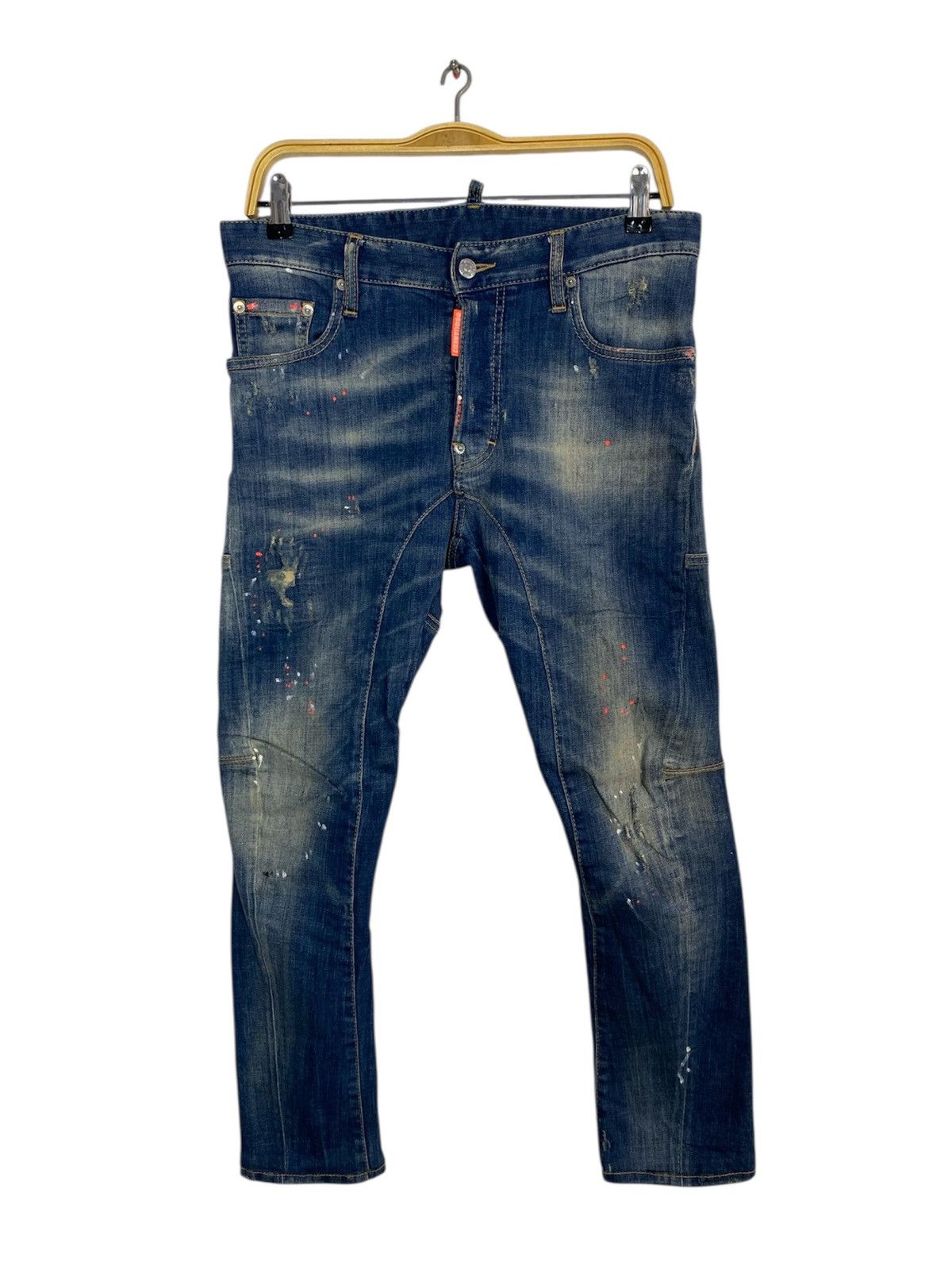Dsquared2 Dsquared2 Italy Indigo Denim Jeans Double Knee Buttonfly Size US 31 - 1 Thumbnail