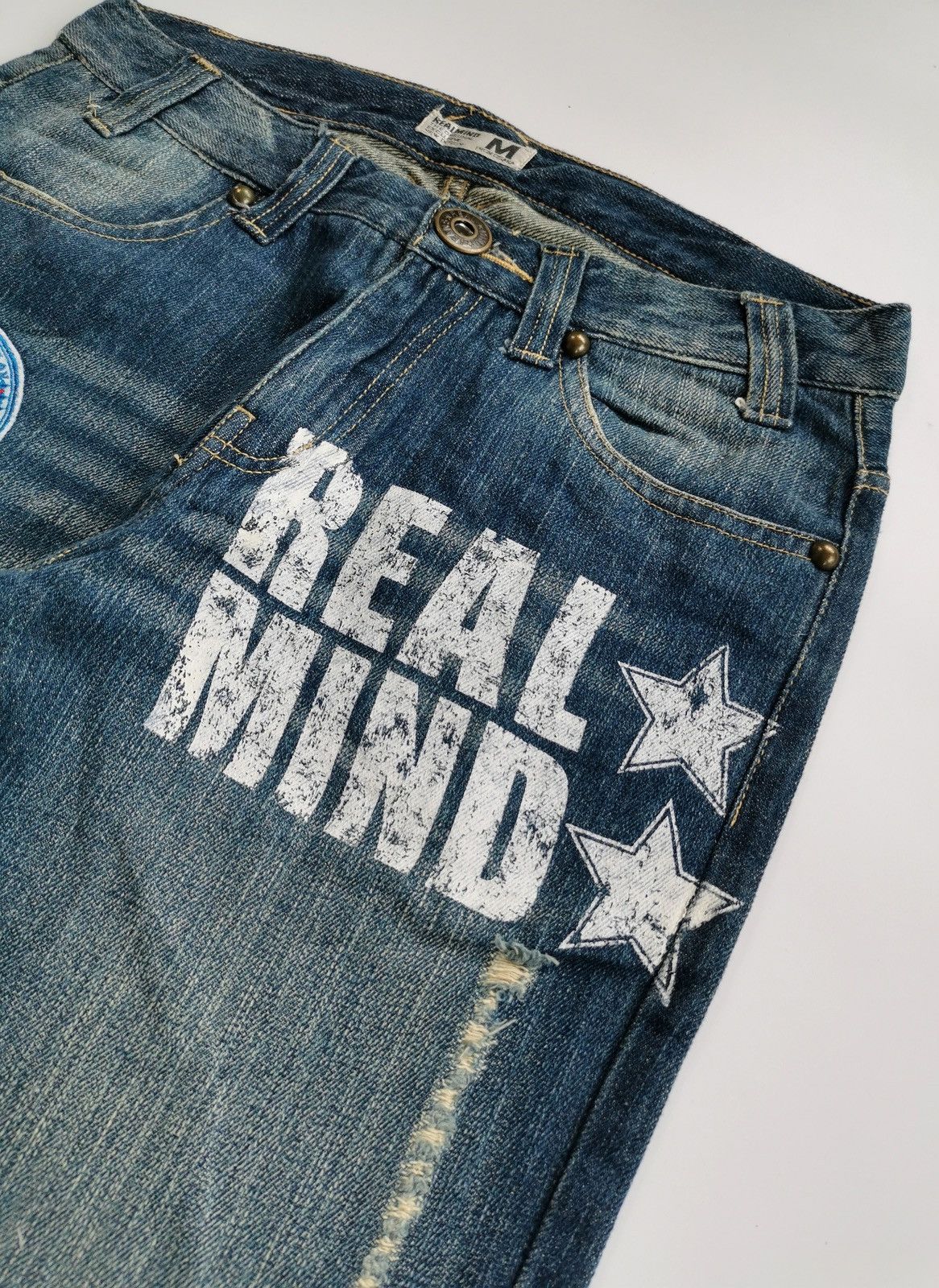 Japanese Brand Real Mind Japan Fxckin Print Bootcut Jeans Size US 30 / EU 46 - 5 Thumbnail