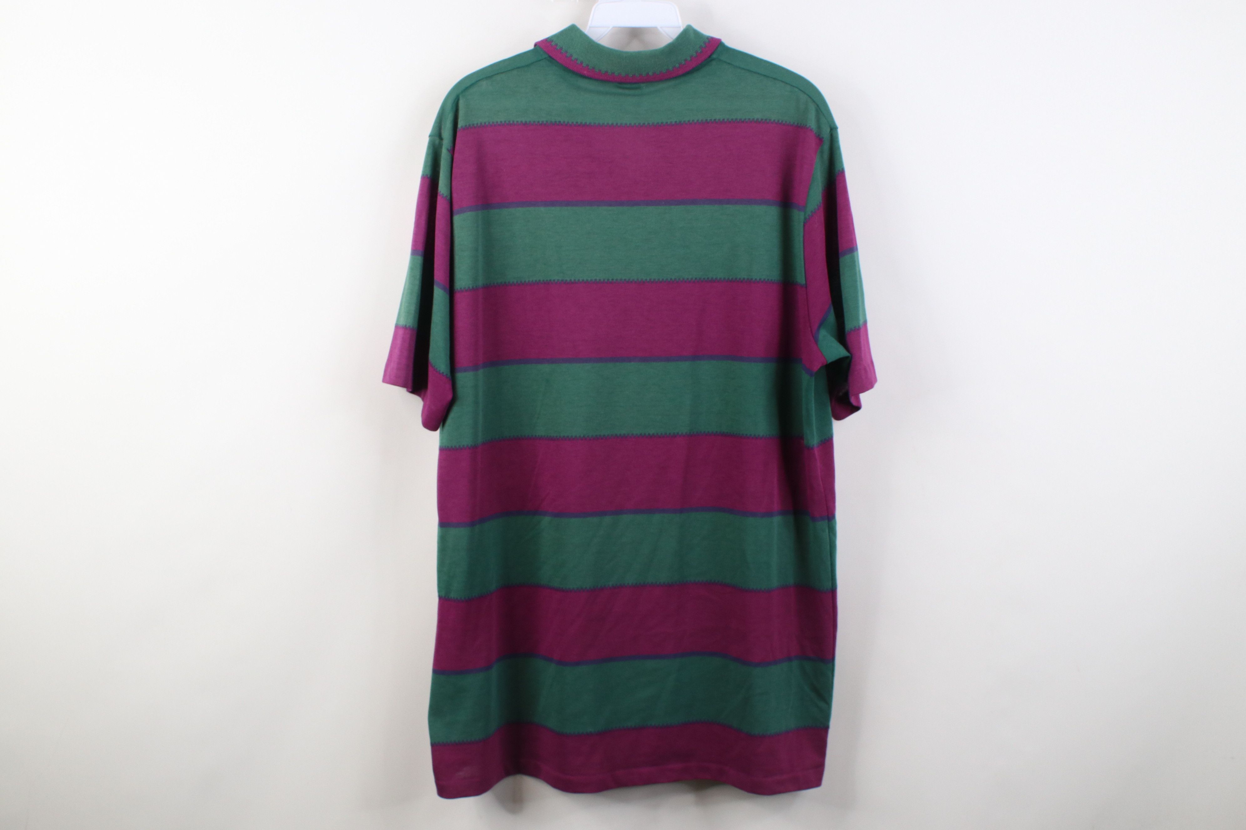 Vintage Vintage 80s 90s Streetwear Knit Striped Golf Polo Shirt USA Size US XL / EU 56 / 4 - 11 Thumbnail