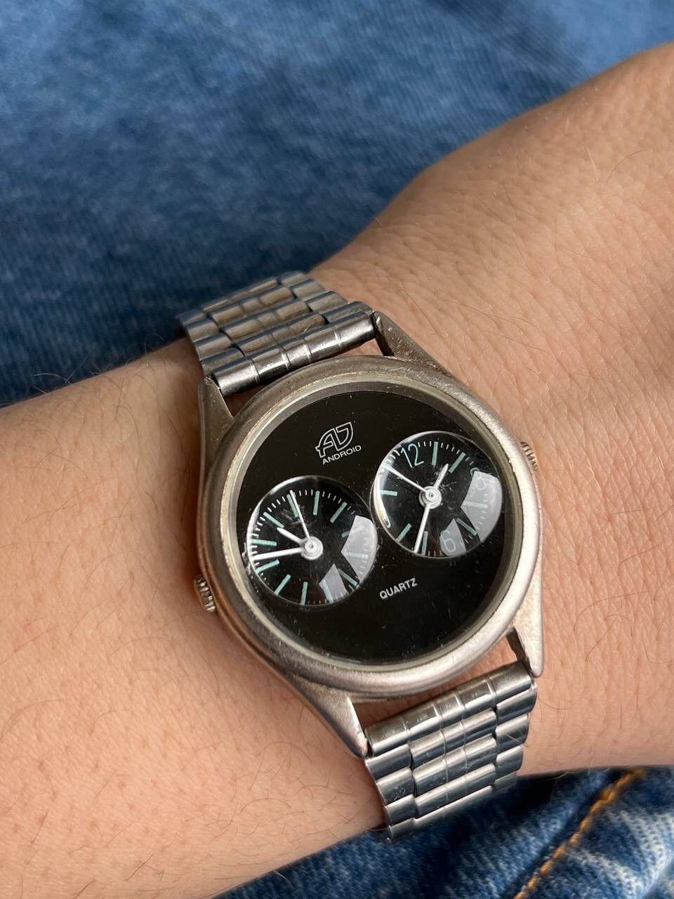 Japanese Brand × Vintage Vintage Double Dial Japanese style futuristic Steel Watch Size ONE SIZE - 3 Thumbnail