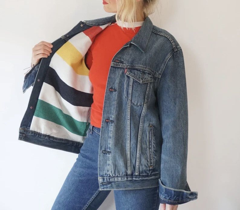 Hudsons Bay Limited Edition Levis Hudsons Bay Reversible Denim Trucker Size US L / EU 52-54 / 3 - 8 Thumbnail