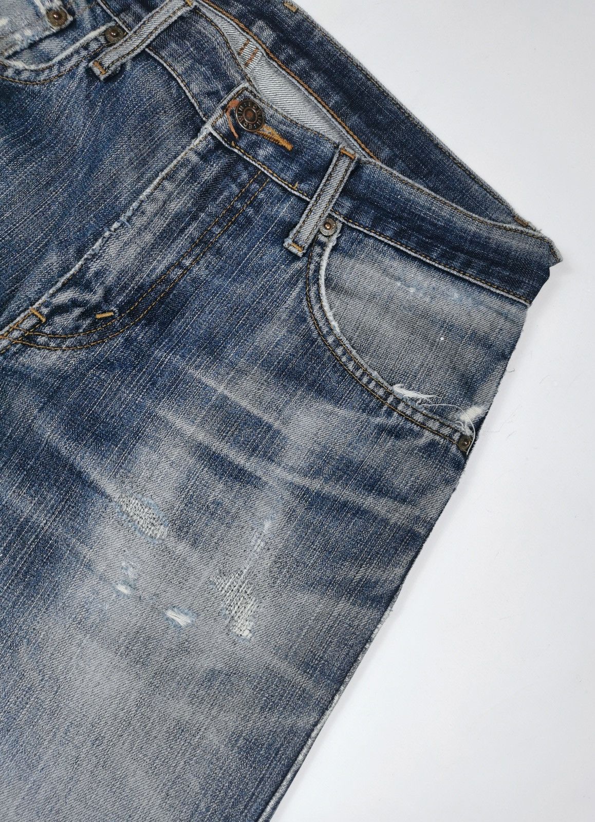 Edwin Skull patches Edwin 503 Distressed Jeans Size US 31 - 6 Thumbnail