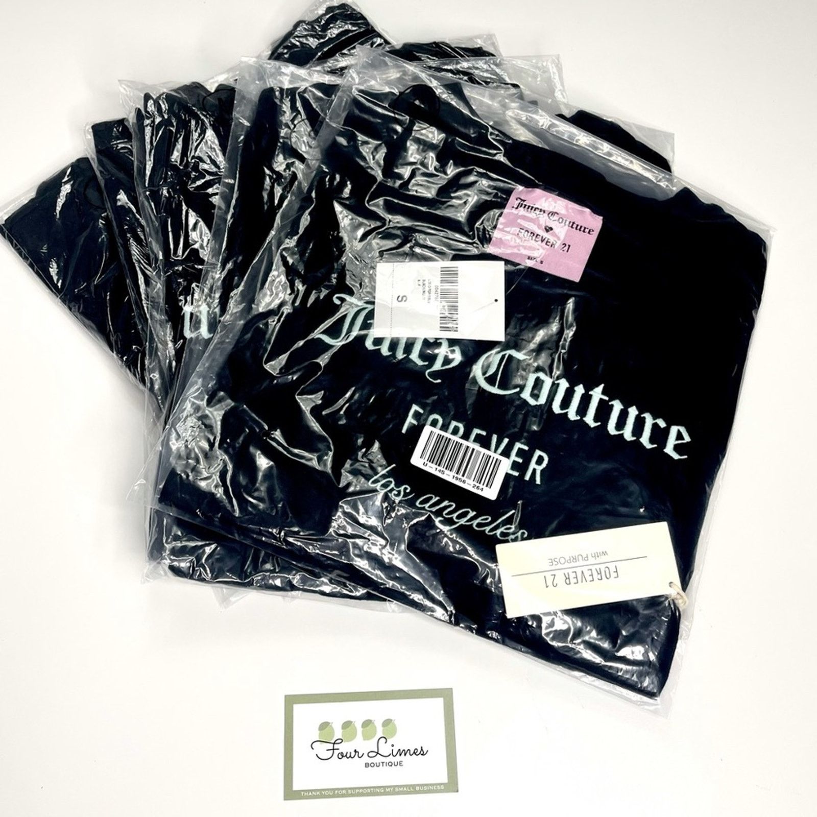 Forever 21 × Juicy Couture F21 x Juicy Couture Black Crewneck T-Shirt Medium Size M / US 6-8 / IT 42-44 - 4 Thumbnail