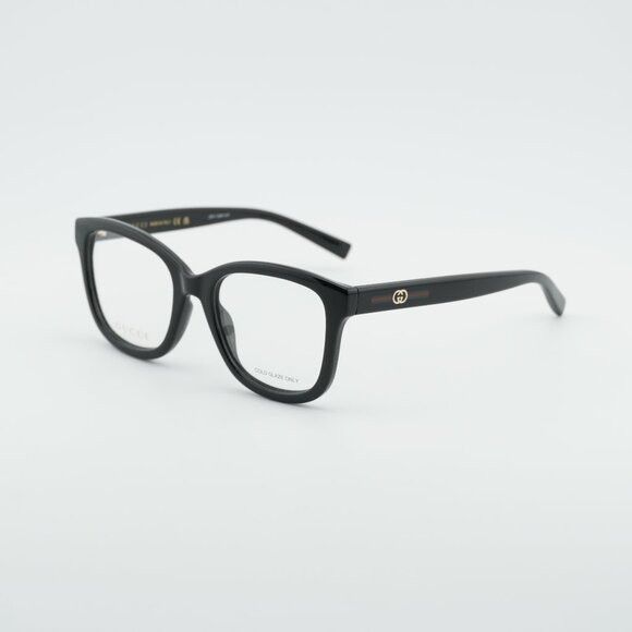 Gucci Gucci GG2104O 001 Eyeglasses Shiny Black 53mm Square Frame Size ONE SIZE - 1 Thumbnail