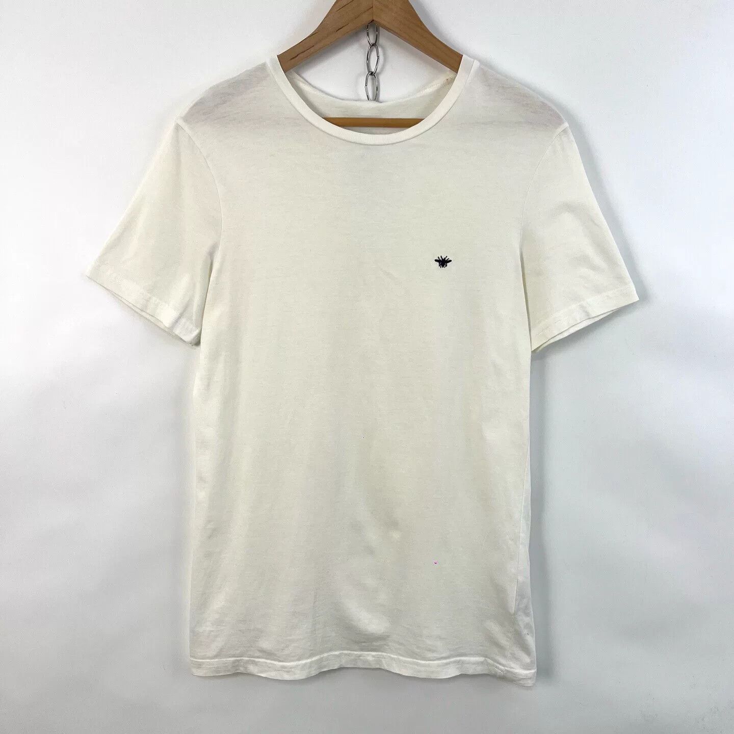 Dior Dior White Short-Sleeve T-Shirt with Bee Embroidery Size XS / US 0-2 / IT 36-38 - 1 Thumbnail