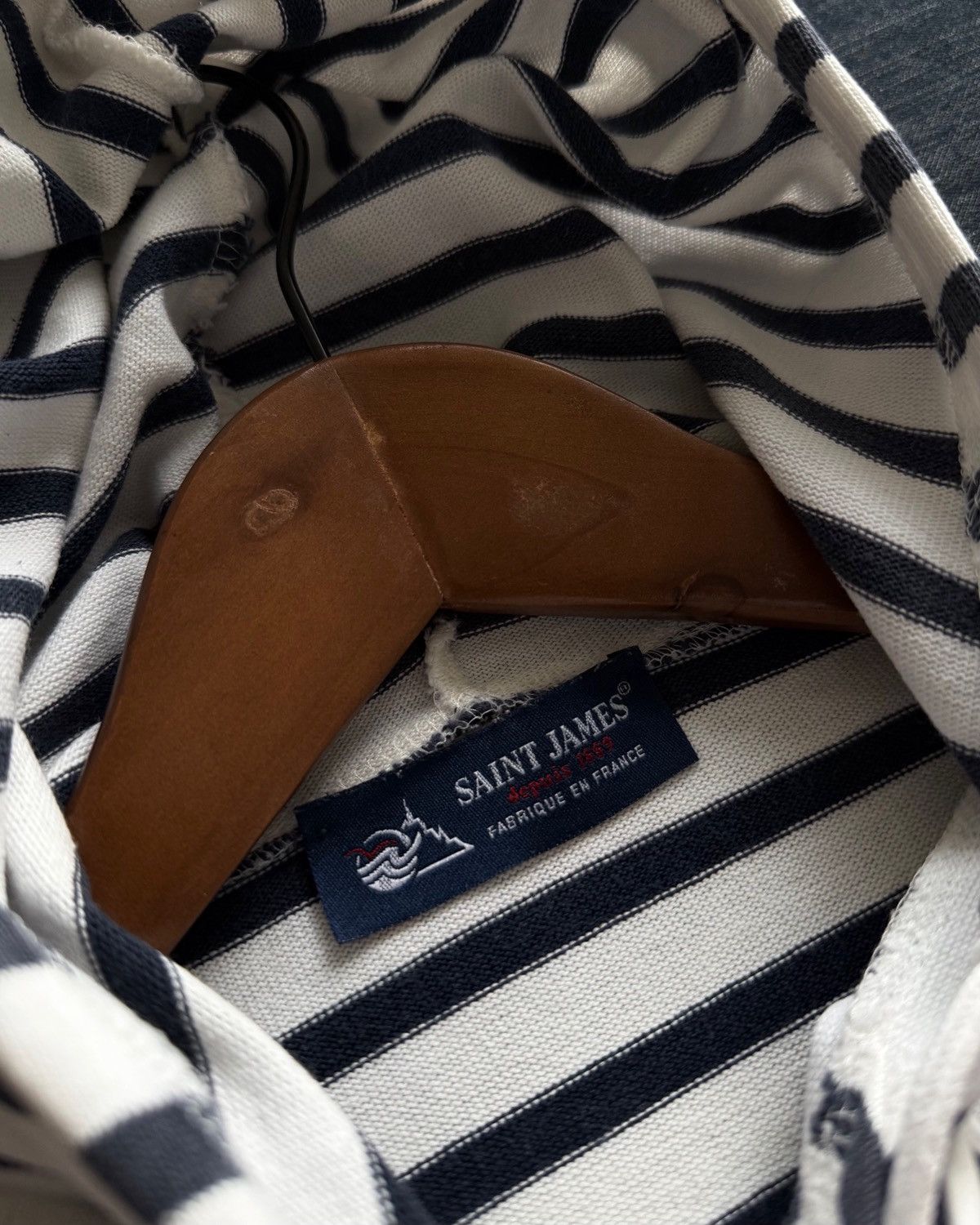 Saint James SAINT JAMES MARINE HOODIE STRIPE SHIRT Size US M / EU 48-50 / 2 - 7 Thumbnail