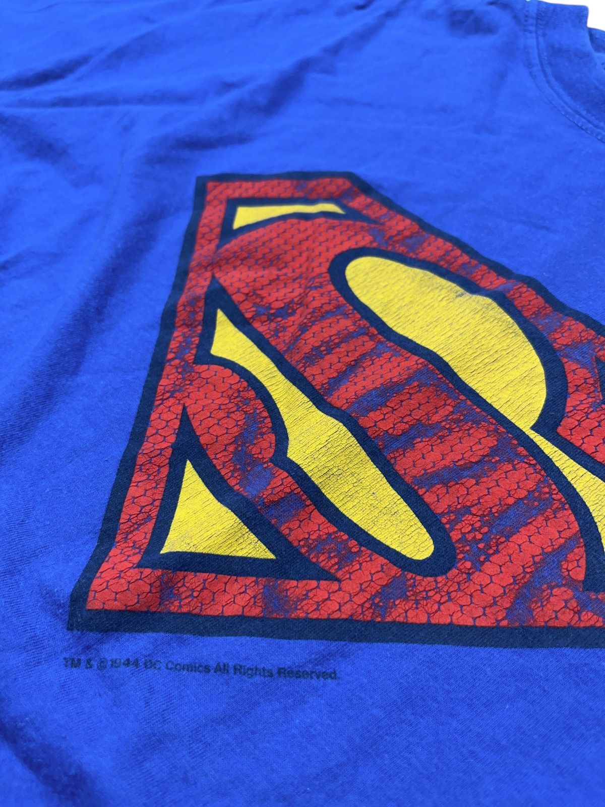 DC Comics × Marvel Comics × Vintage Vintage 90s Superman Tee worn by Adam Sandler Size US L / EU 52-54 / 3 - 5 Thumbnail