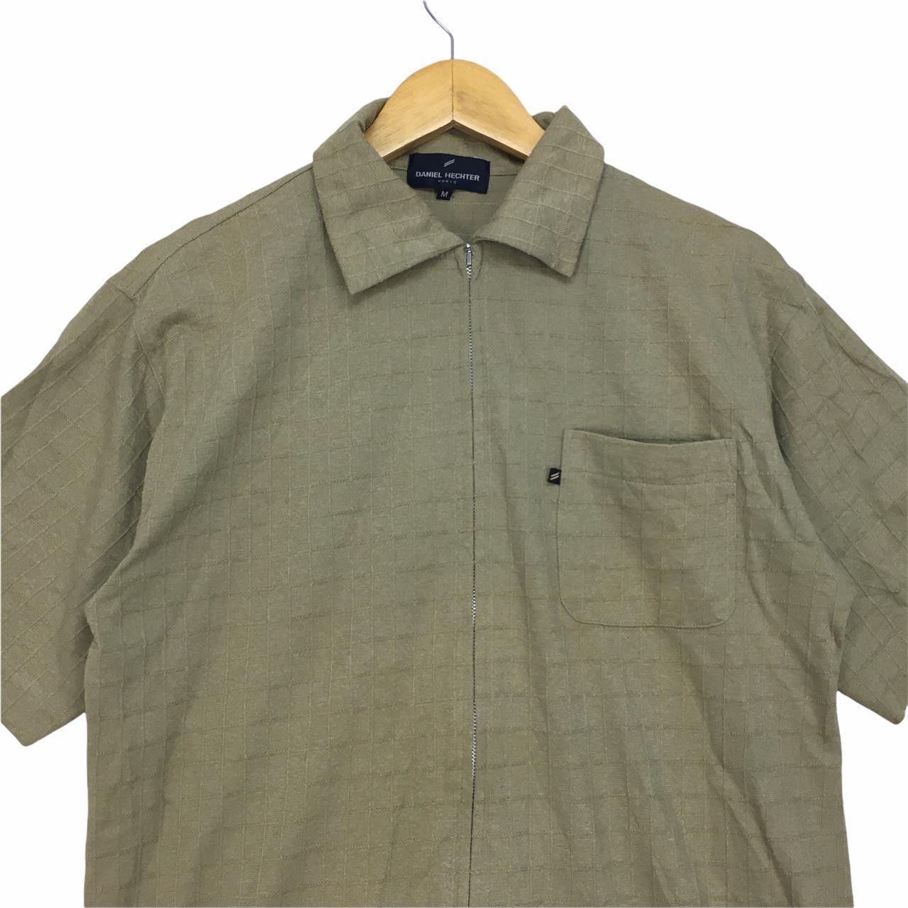 Vintage Vtg French Designer DANIEL HECHTER Paris Zip Up Shirt Size US M / EU 48-50 / 2 - 2 Thumbnail