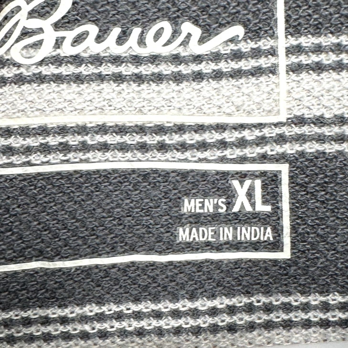 Eddie Bauer Eddie Bauer Polo Adult Men XL Cotton Gray White Stripes Short Sleeve Rugby Shirt Size US XL / EU 56 / 4 - 5 Thumbnail
