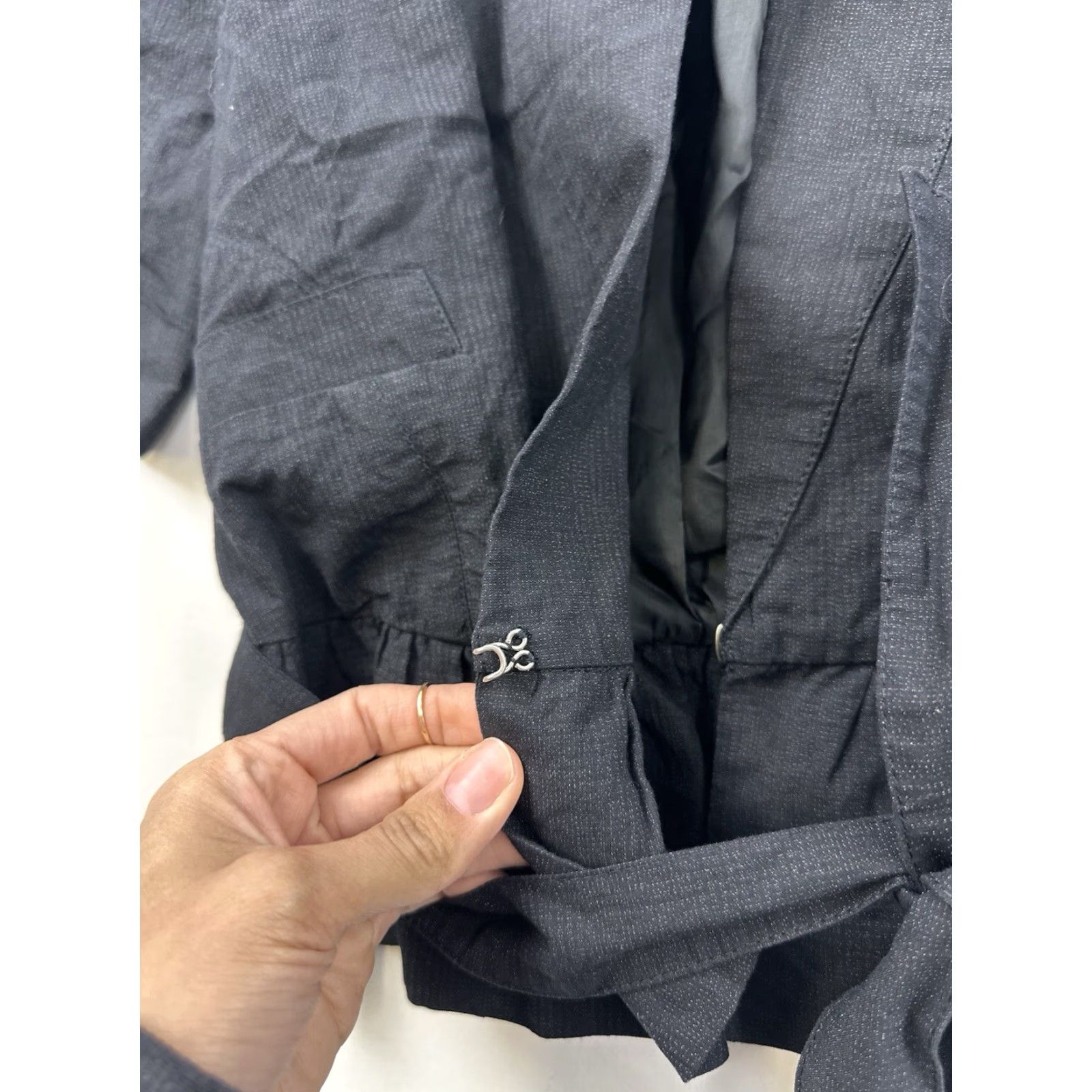 Vintage Sinha Stanic Jacket Women’s Black Metallic Short Sleeve Size 8 Italy Size 30" / US 8 / IT 44 - 5 Thumbnail