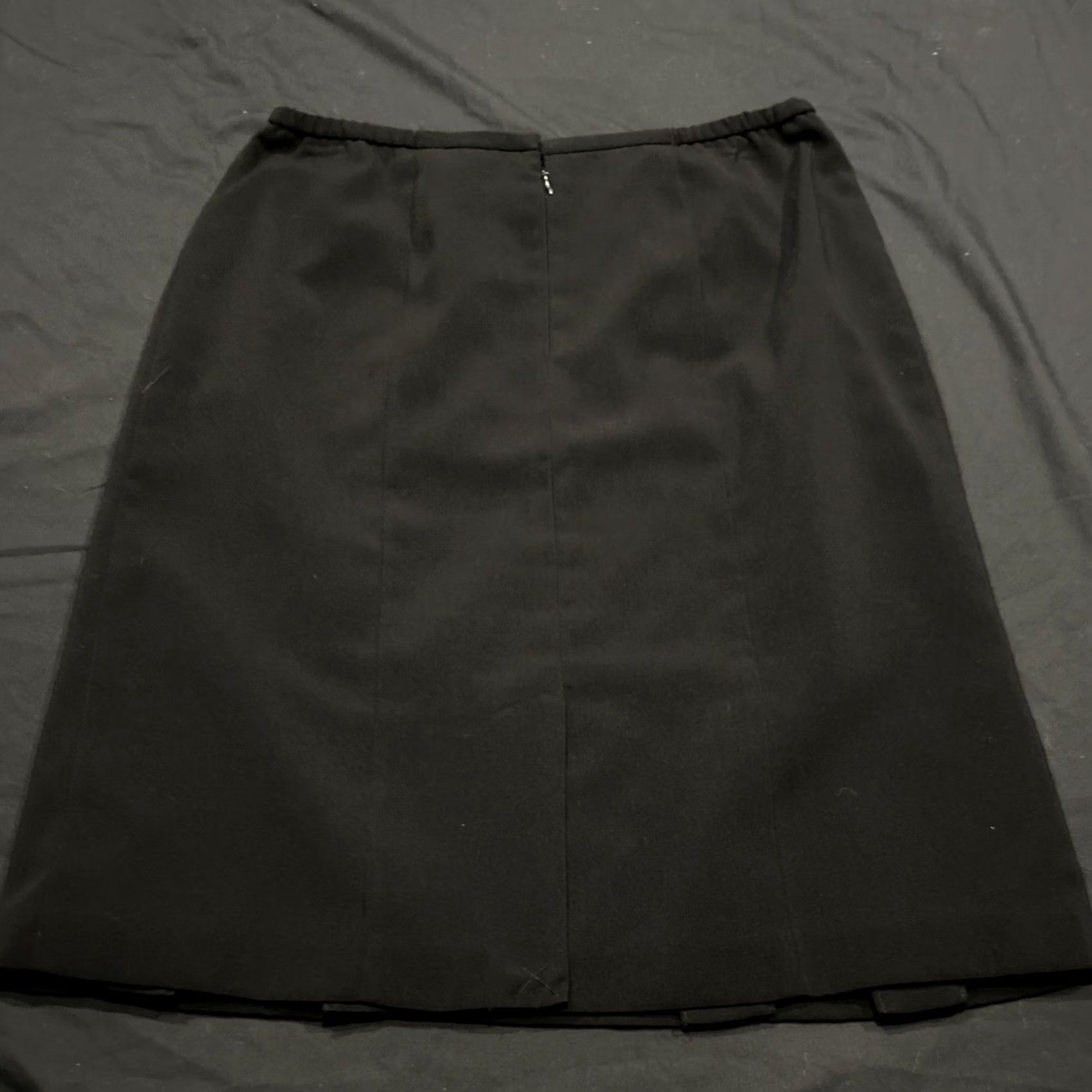 Vintage Norton McNaughton Skirt Womens 10 Black Pleated Hem Lined Size A49 Size 32" / US 10 / IT 46 - 3 Thumbnail