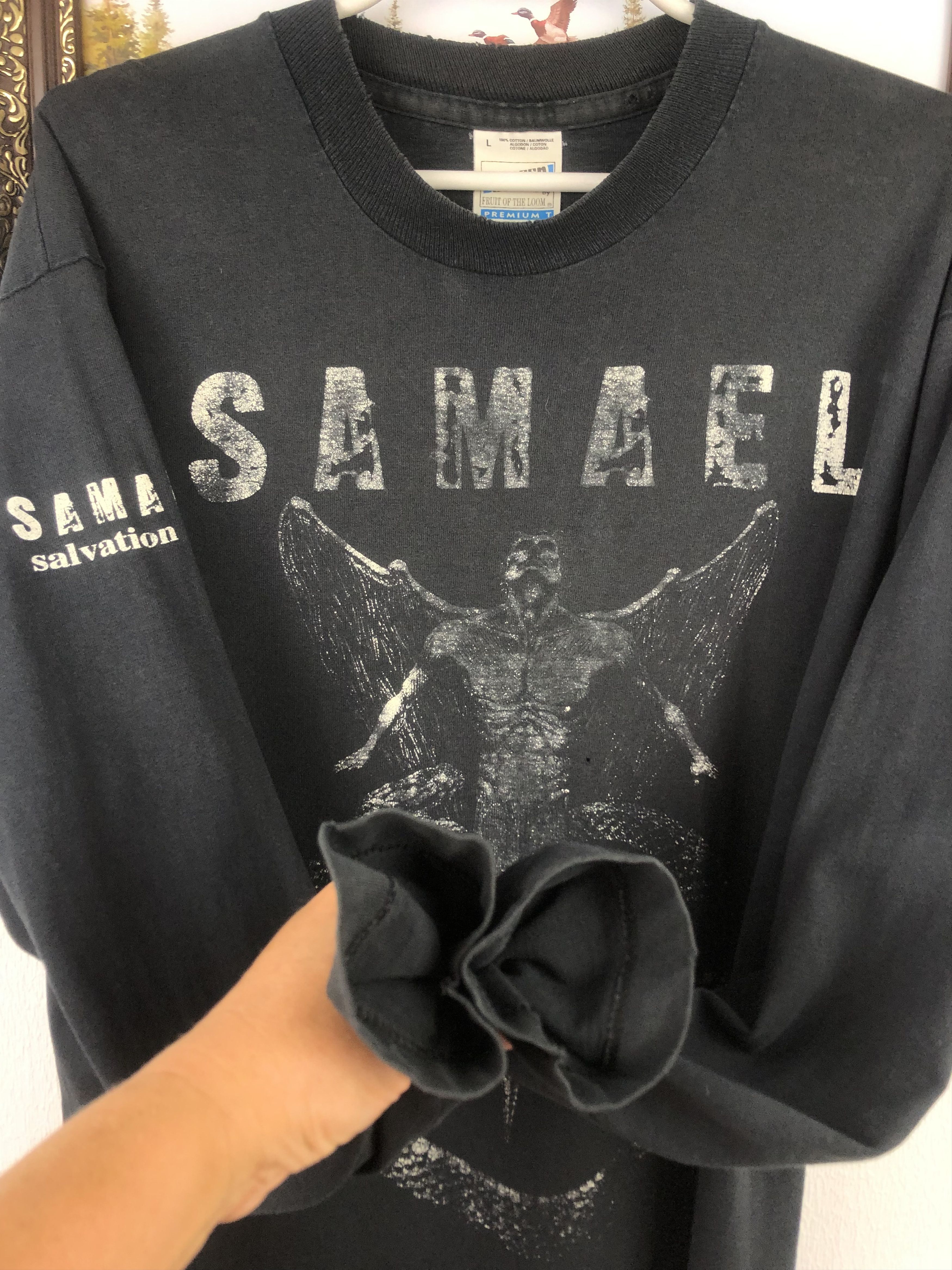 Band Tees Vintage 90's Samael Salvation Band Long Sleeve Tee Shirt Size US L / EU 52-54 / 3 - 7 Thumbnail