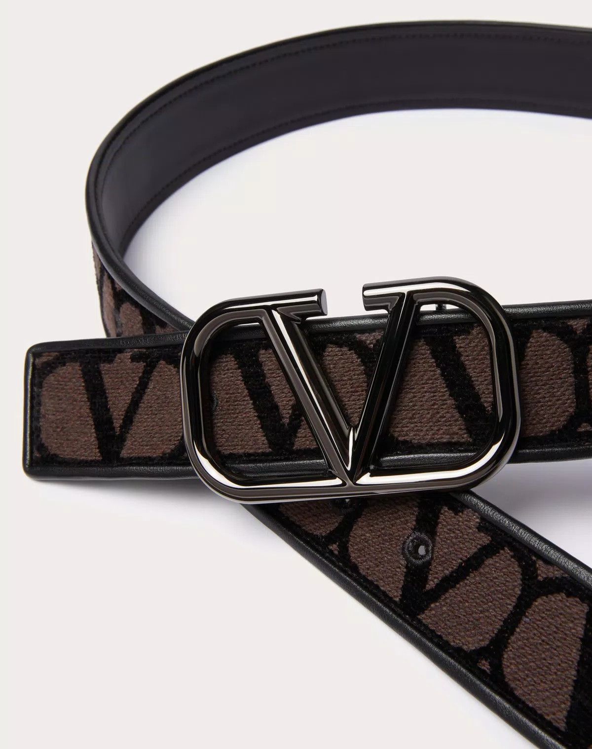 Valentino oc11z0725 Size:090/Toile Iconographe Belt in Menange black Size ONE SIZE - 2 Thumbnail