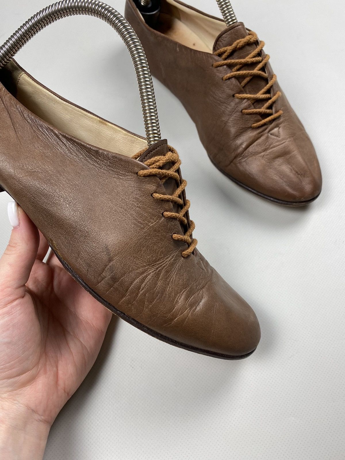 Jil Sander × Vintage Jil Sander ladies leather flats ballets size 40 1/2 Size US 10.5 / IT 40.5 - 8 Thumbnail