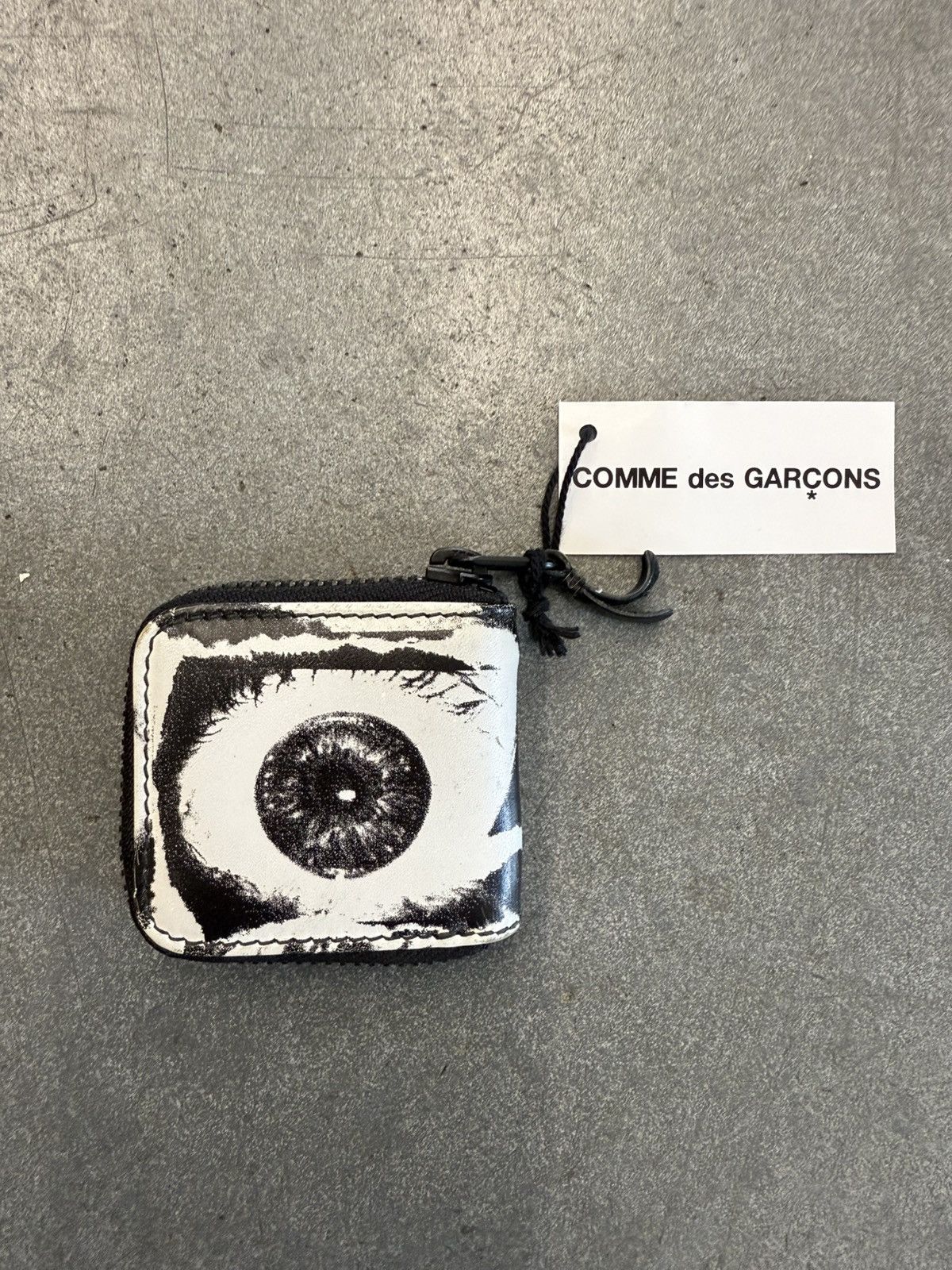 Pre-owned Supreme Ss17  Comme Des Garcons Shirt Small Eyes Coin Pouch In White