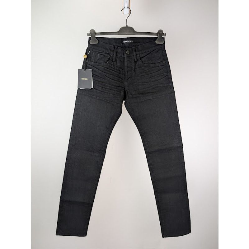 Tom Ford o1rshd1 Regular Fit Denim Jeans in Black Size US 29 - 1 Thumbnail