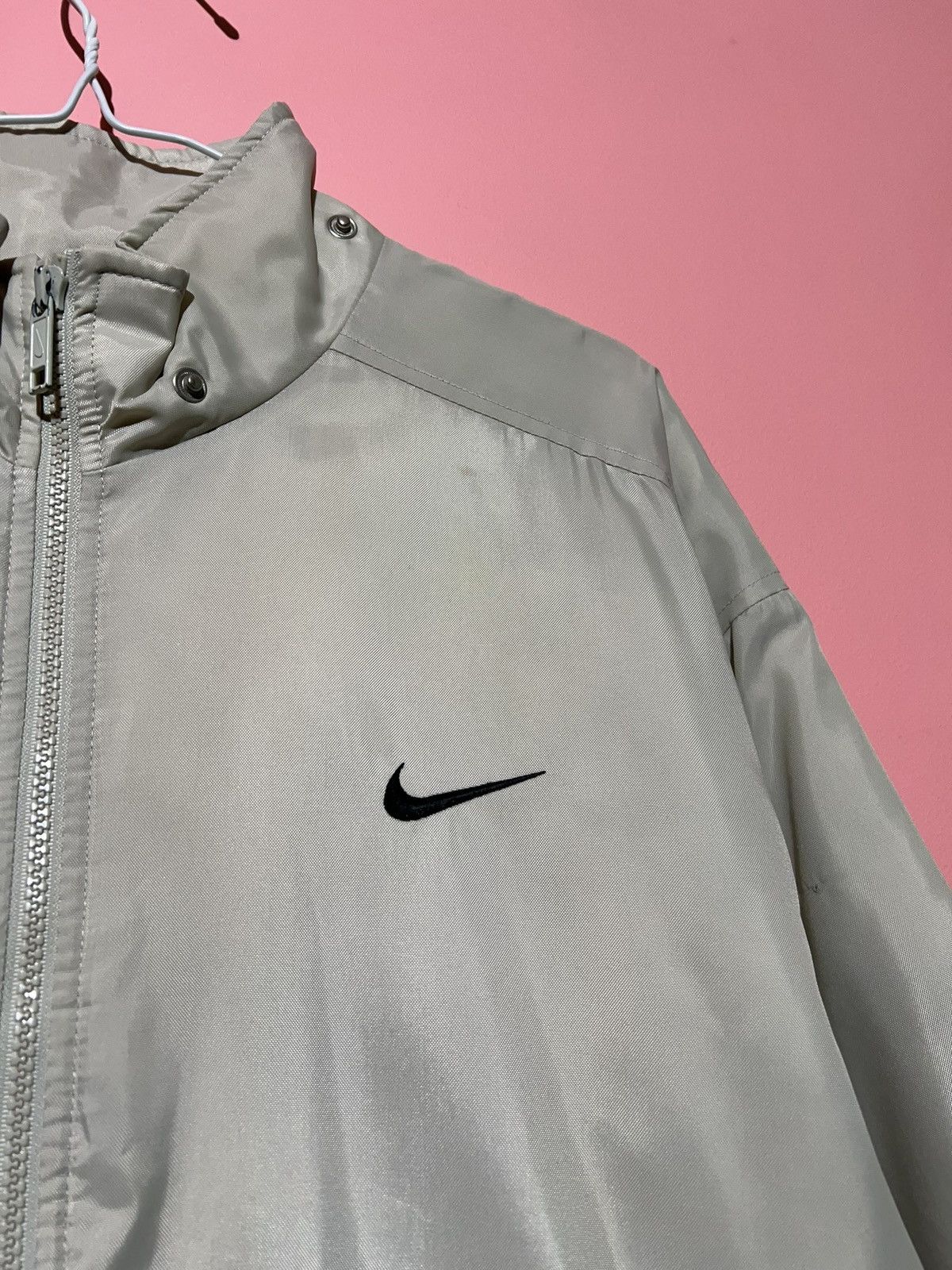 Nike Nike vintage rare jacket coat logo swoosh y2k beige Size US L / EU 52-54 / 3 - 19 Thumbnail