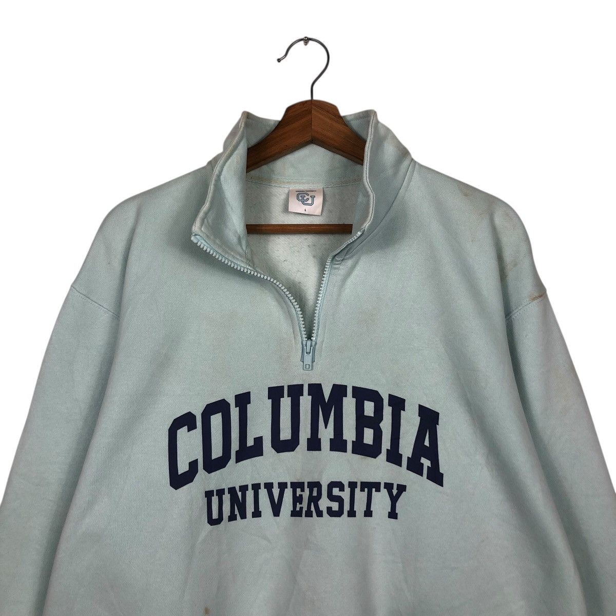 Japanese Brand 📌Vintage Half Zipper Sweater Columbia University X GU Japan Size US L / EU 52-54 / 3 - 13 Thumbnail