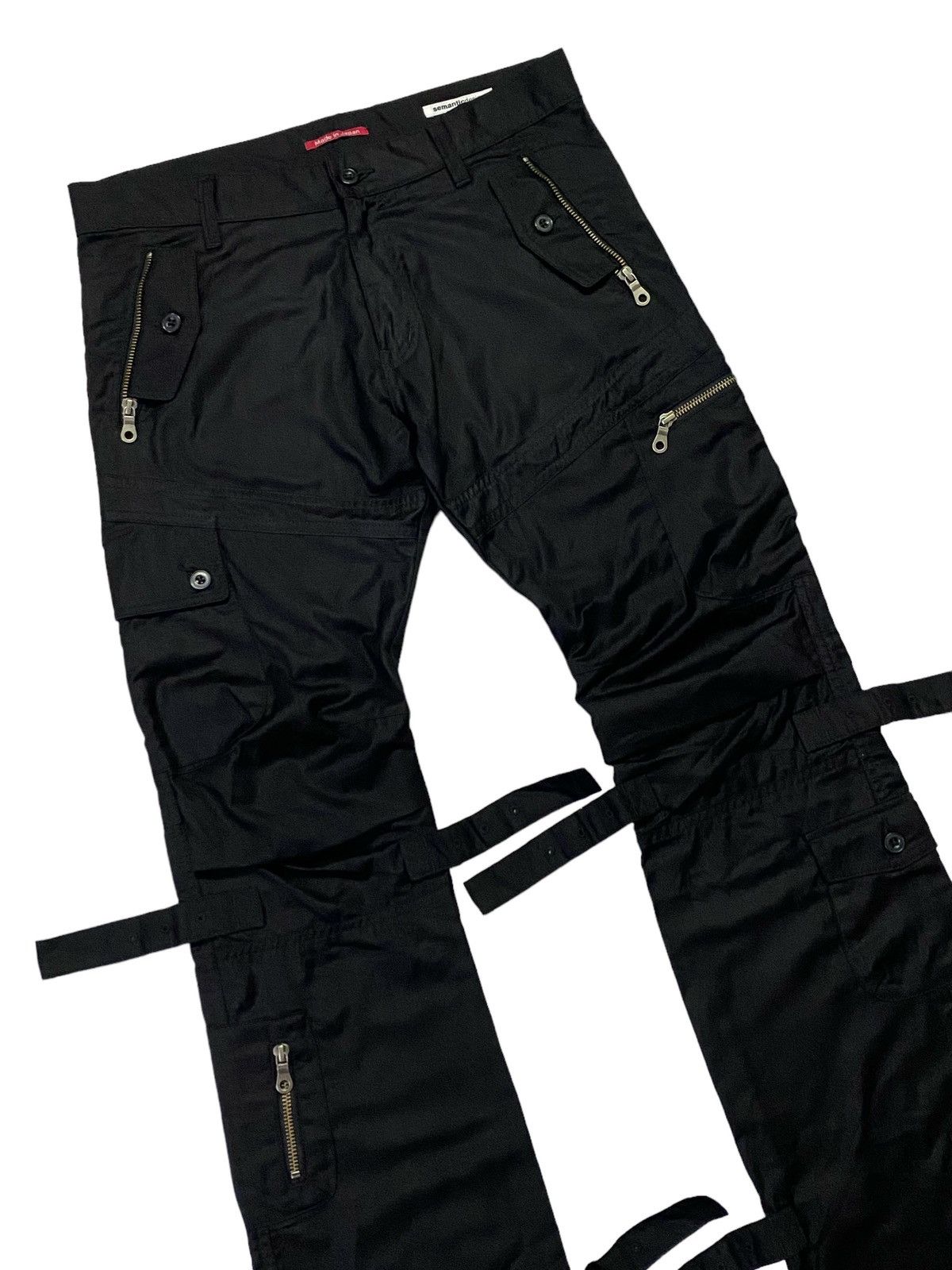 If Six Was Nine × Japanese Brand × semanticdesign Rare🔥Semantic Design Shiny MultiPocket Bondage Pants Size US 31 - 17 Thumbnail